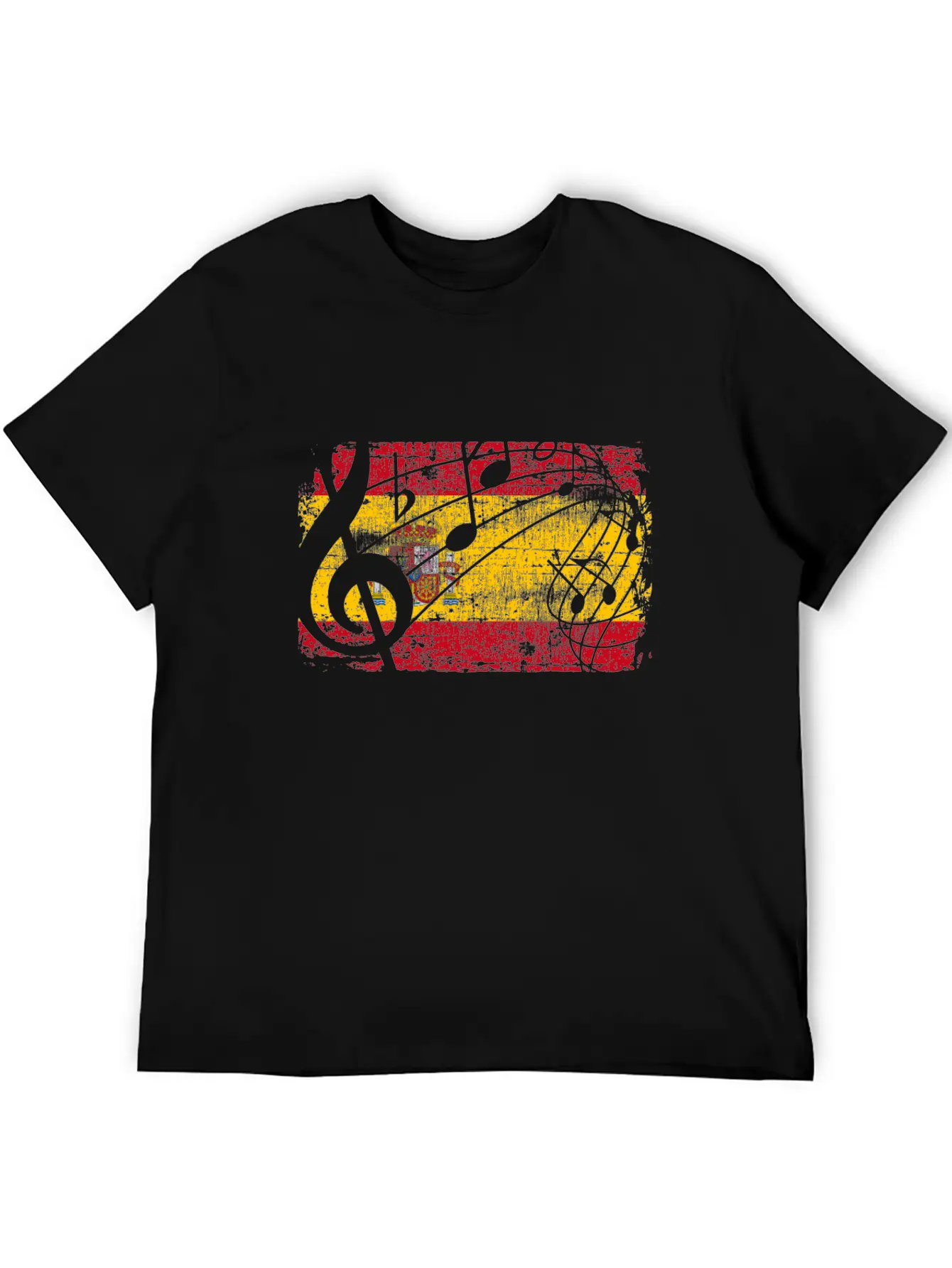 Spain Flag Music Essential Unisex Summer Tee – Soft Cotton Casual Fit