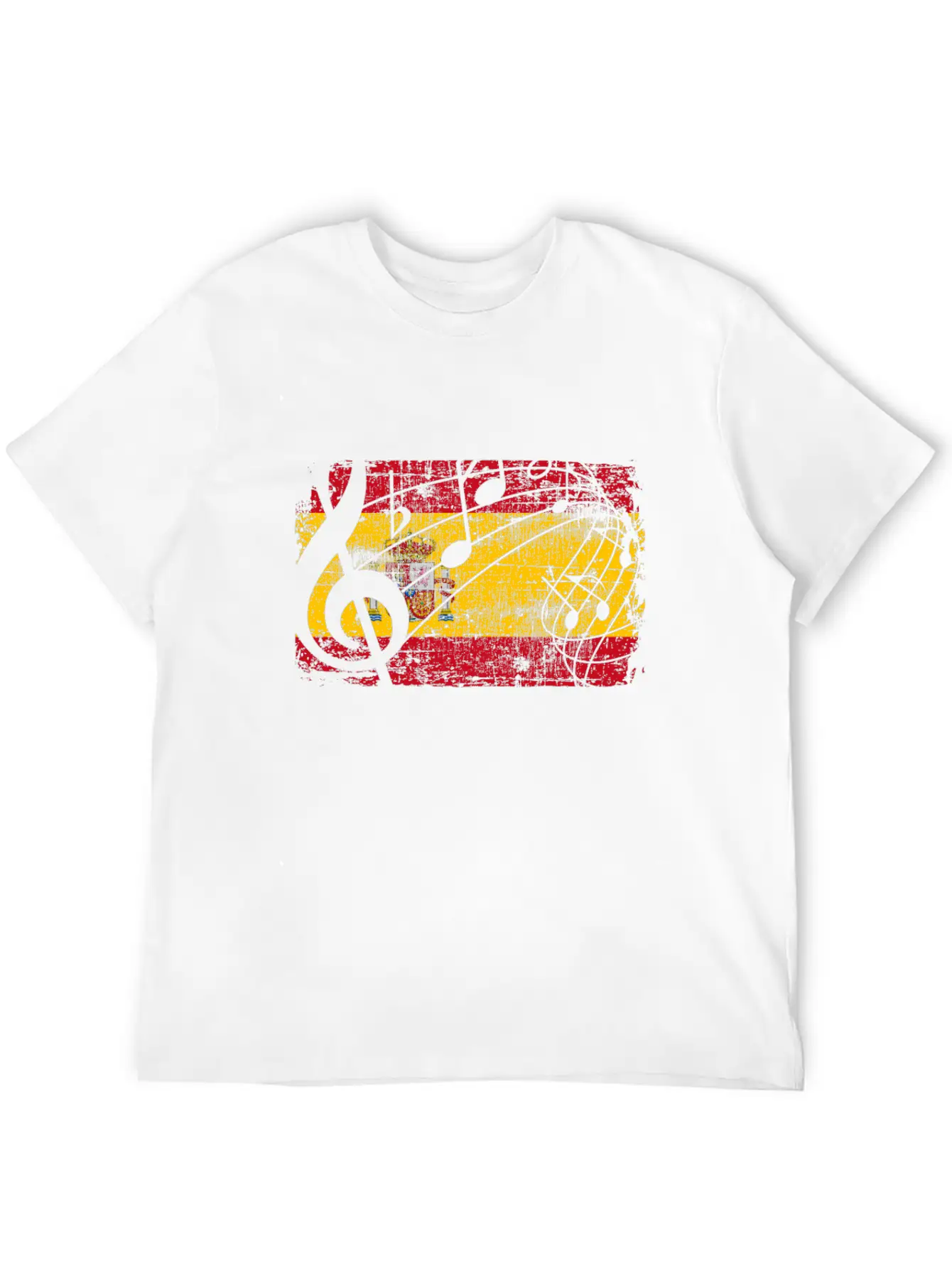 Spain Flag Music Essential Unisex Summer Tee – Soft Cotton Casual Fit