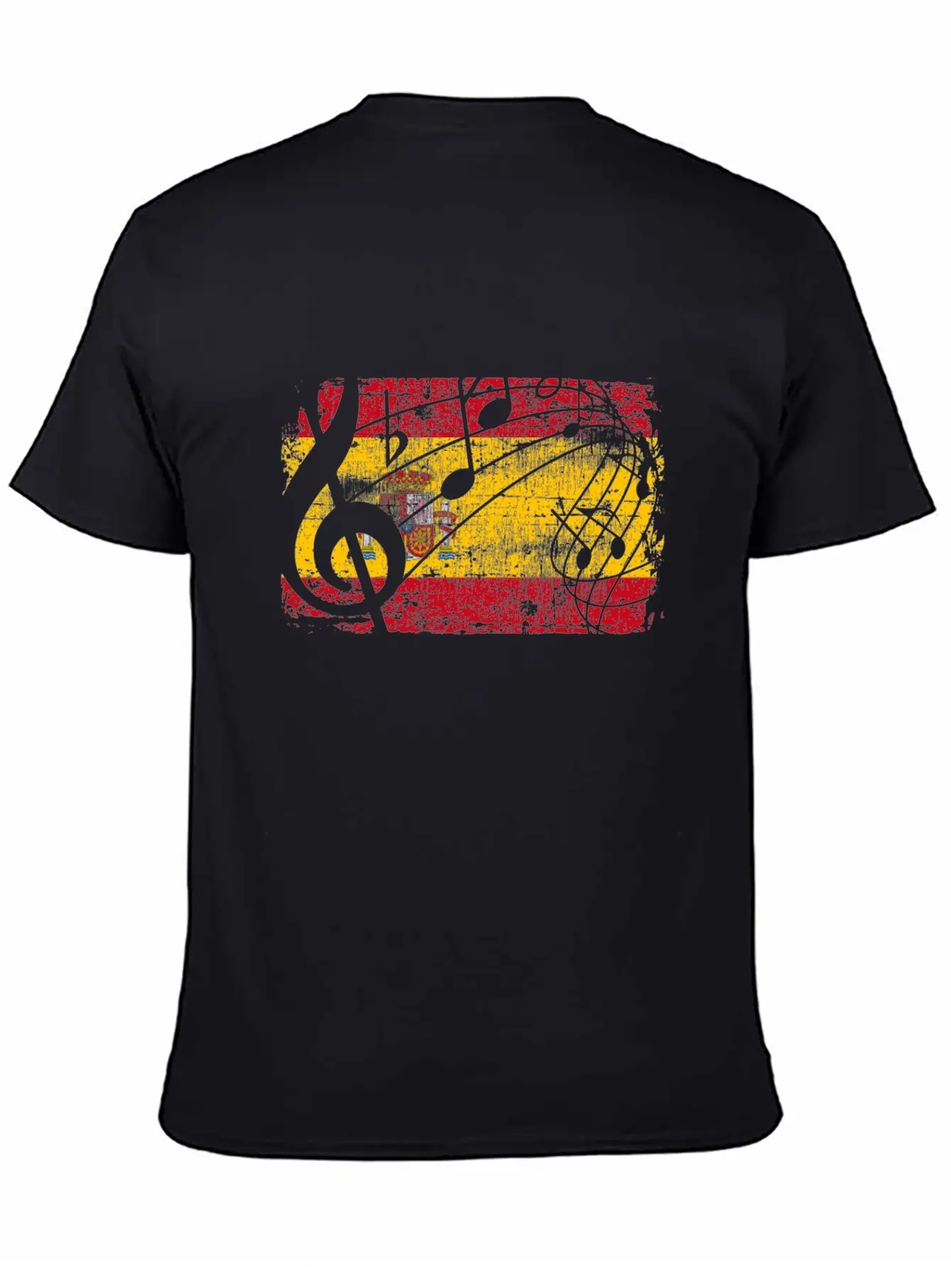 Spain Flag Music Essential Unisex Summer Tee – Soft Cotton Casual Fit