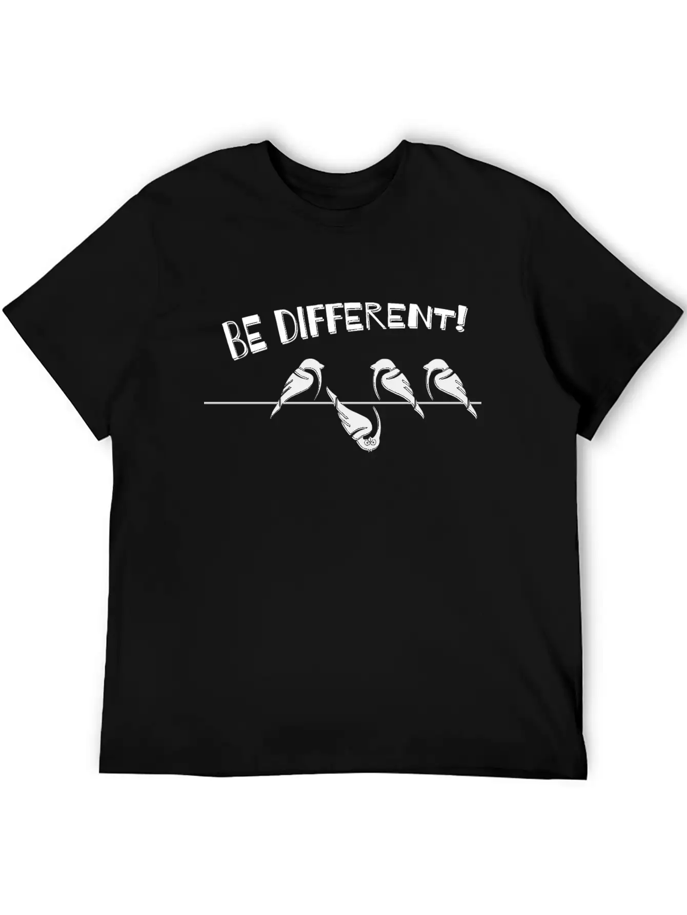 Sparrow Be Different Funny Cool Individuality Gift Essential Unisex Summer Tee – Soft Cotton Casual Fit