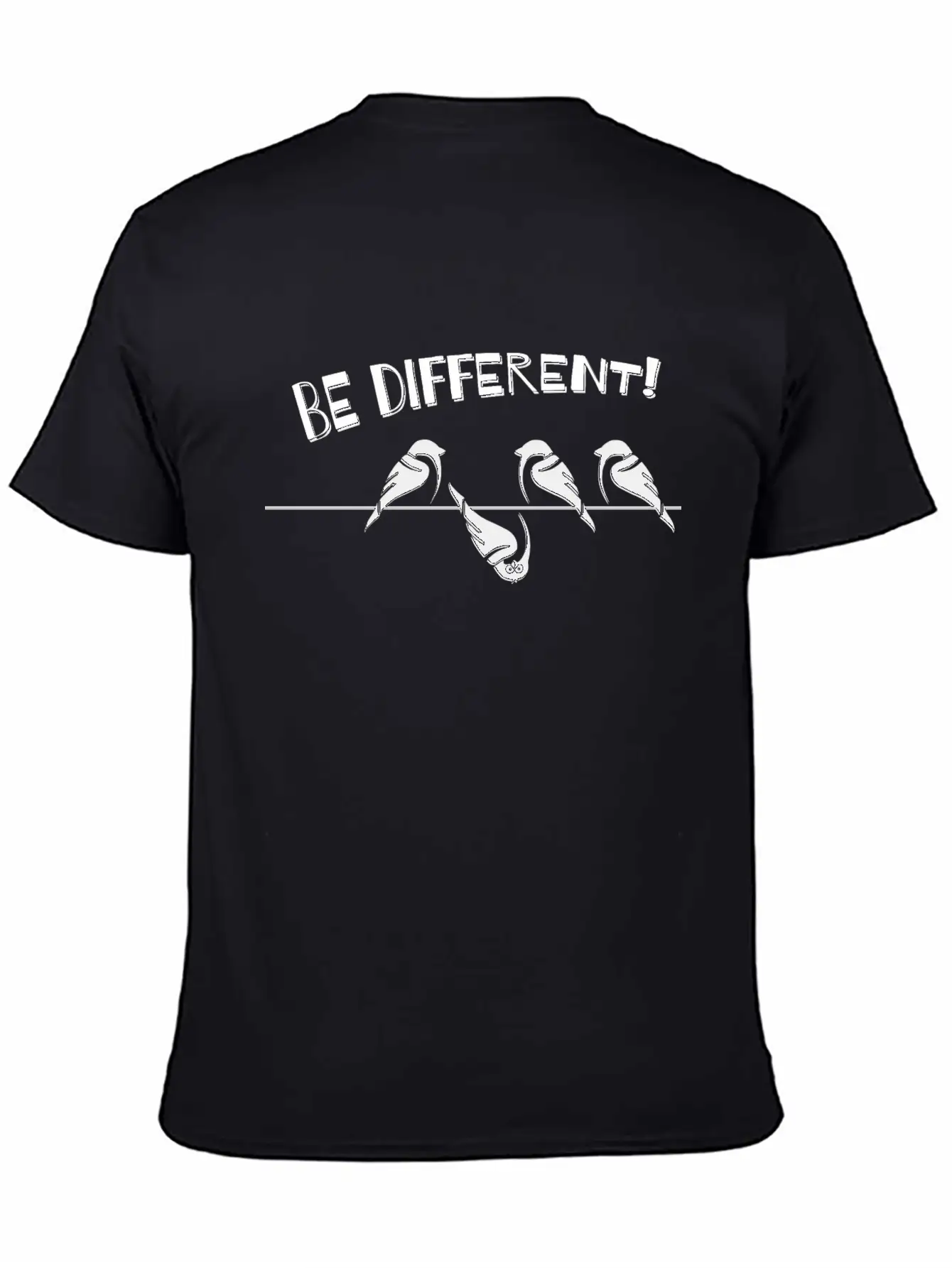 Sparrow Be Different Funny Cool Individuality Gift Essential Unisex Summer Tee – Soft Cotton Casual Fit