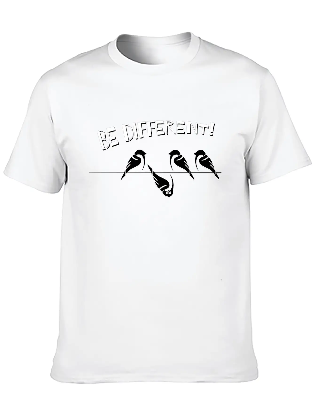 Sparrow Be Different Funny Cool Individuality Gift Essential Unisex Summer Tee – Soft Cotton Casual Fit