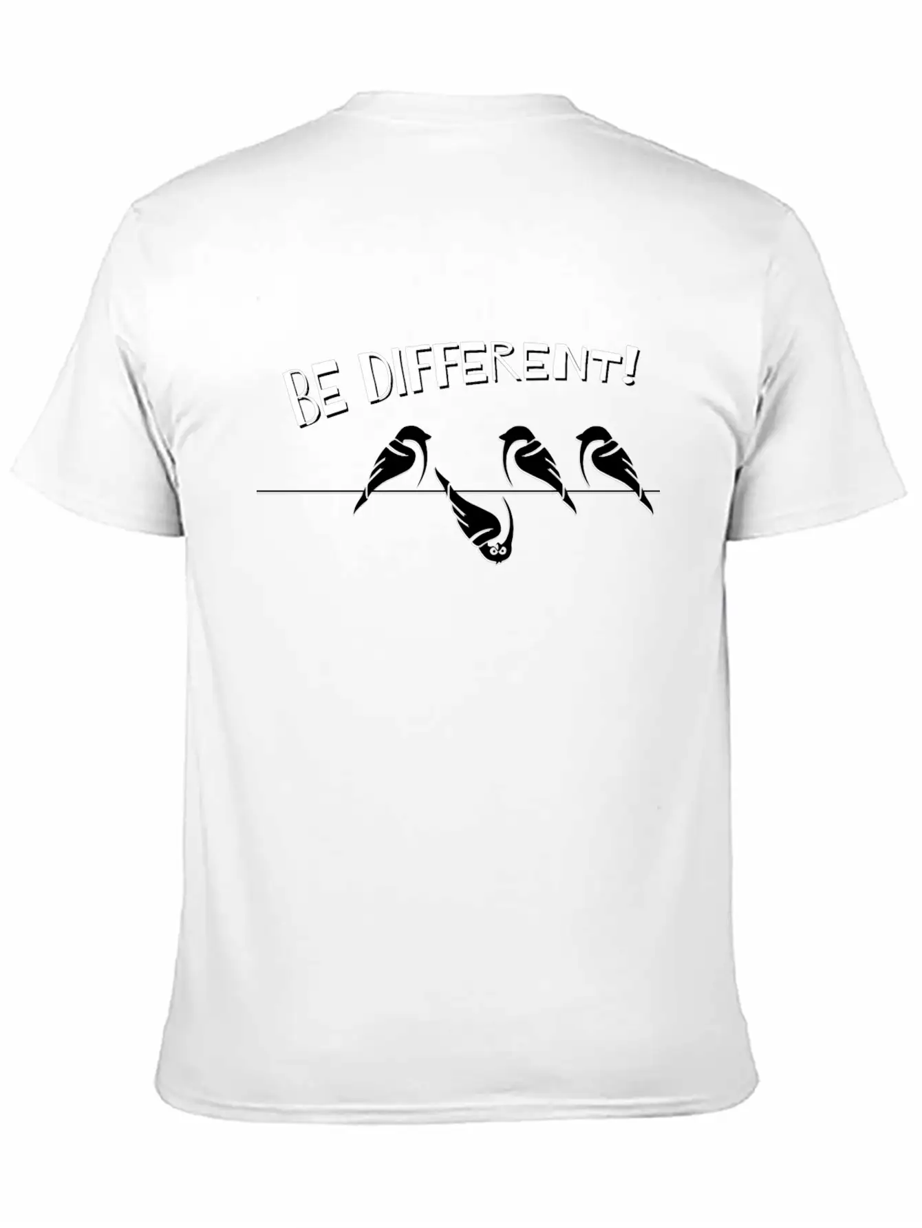 Sparrow Be Different Funny Cool Individuality Gift Essential Unisex Summer Tee – Soft Cotton Casual Fit