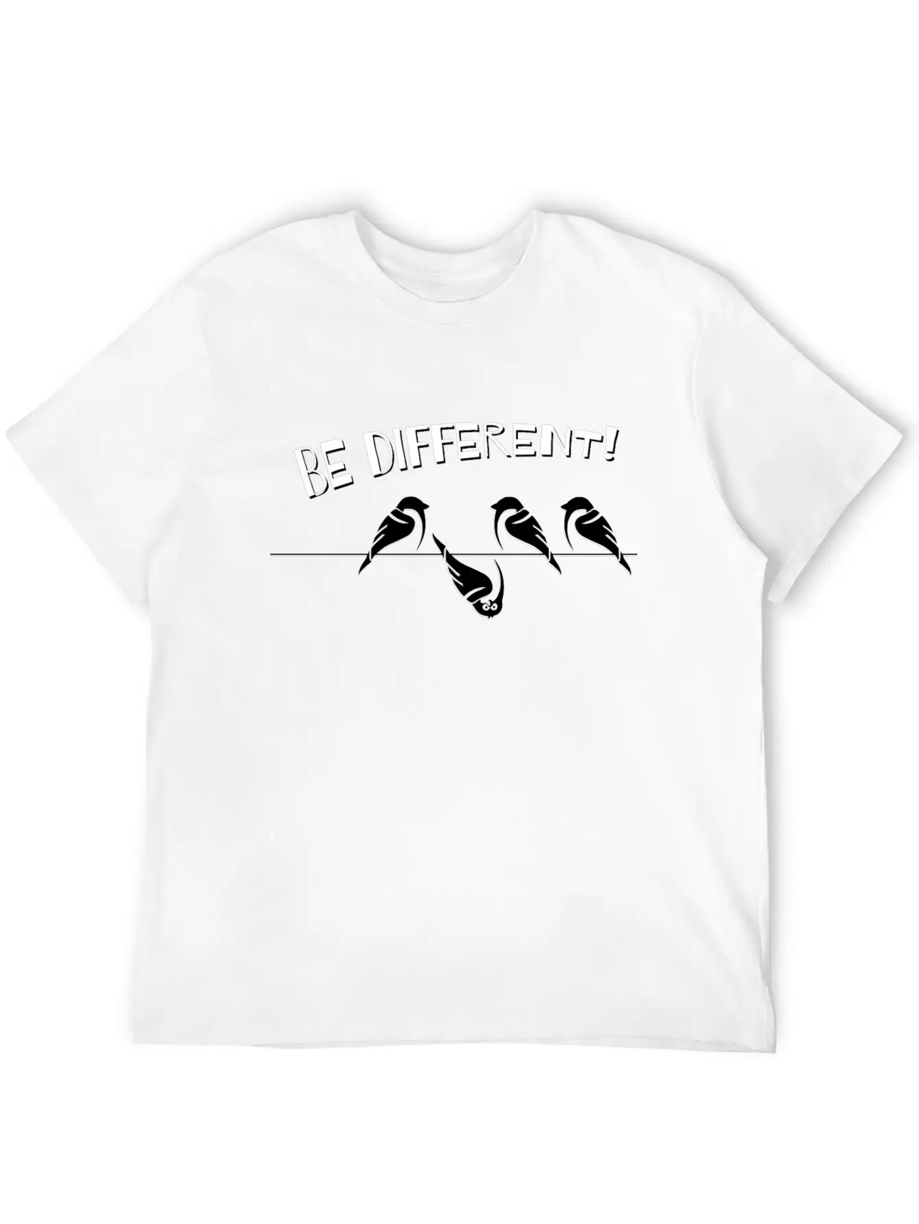 Sparrow Be Different Funny Cool Individuality Gift Essential Unisex Summer Tee – Soft Cotton Casual Fit