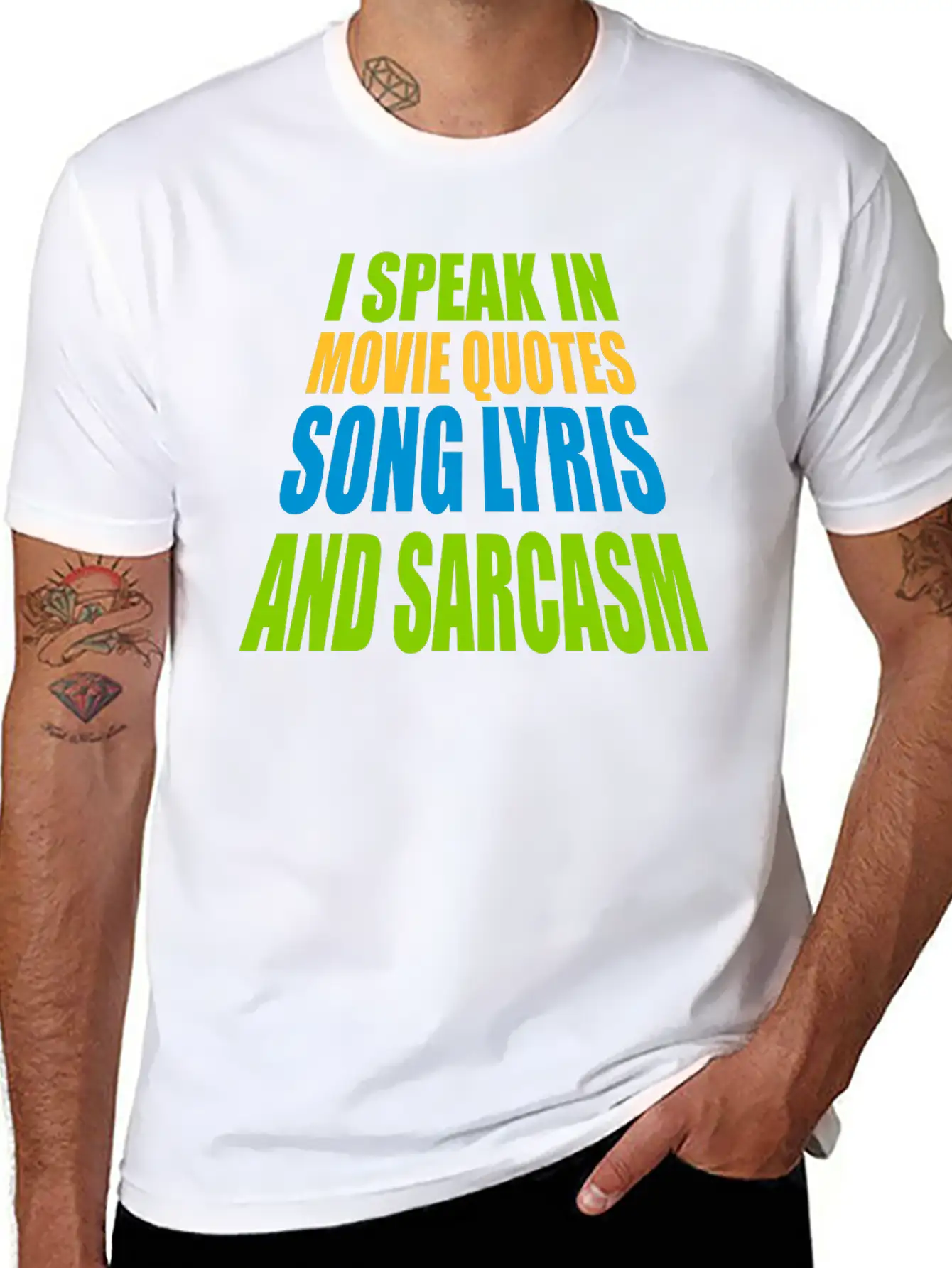 Speak Lyrics And Sarcasm Unisex Short Sleeve Soft Cotton T-Shirt – Casual Everyday Wear