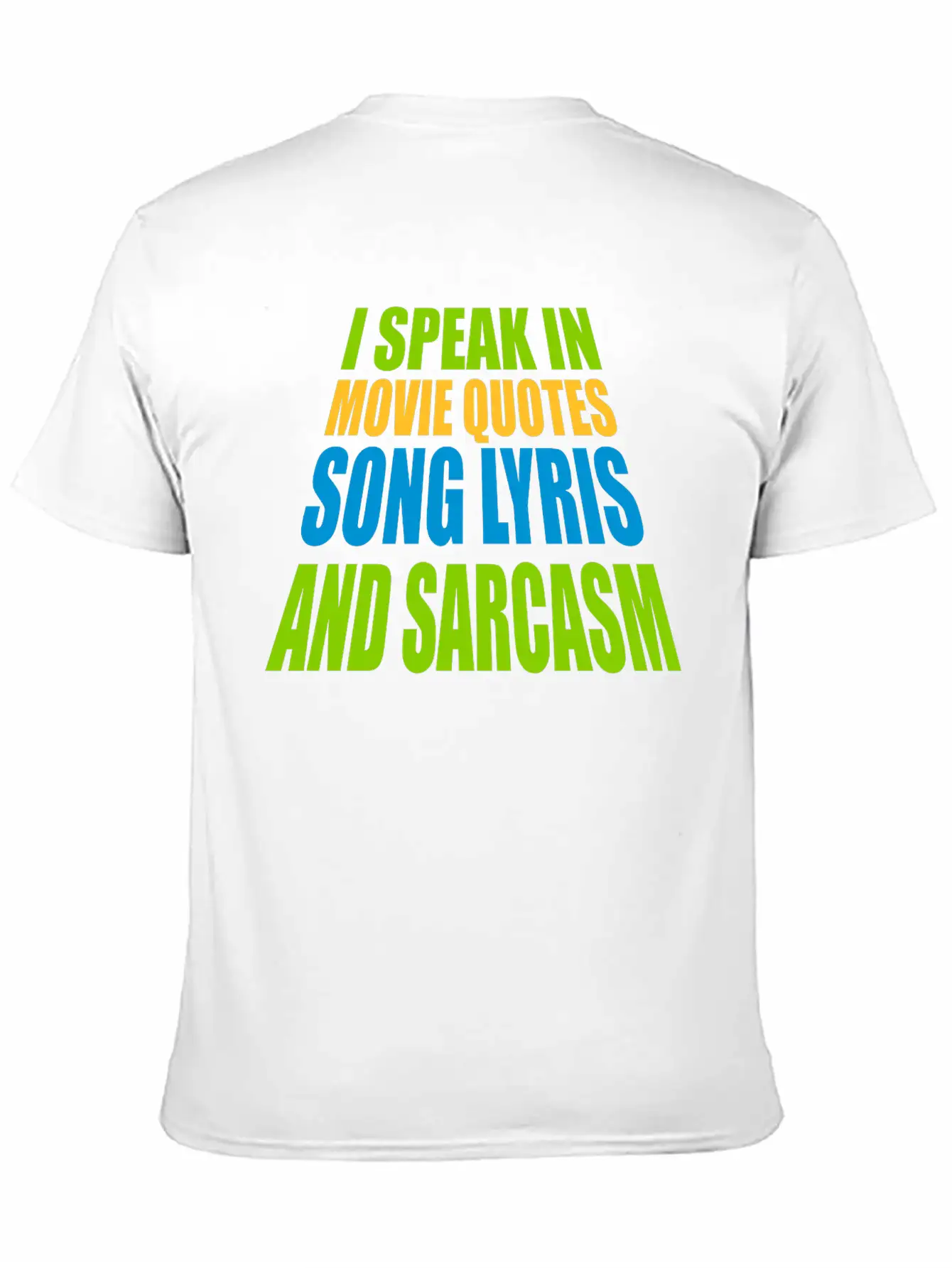 Speak Lyrics And Sarcasm Unisex Short Sleeve Soft Cotton T-Shirt – Casual Everyday Wear