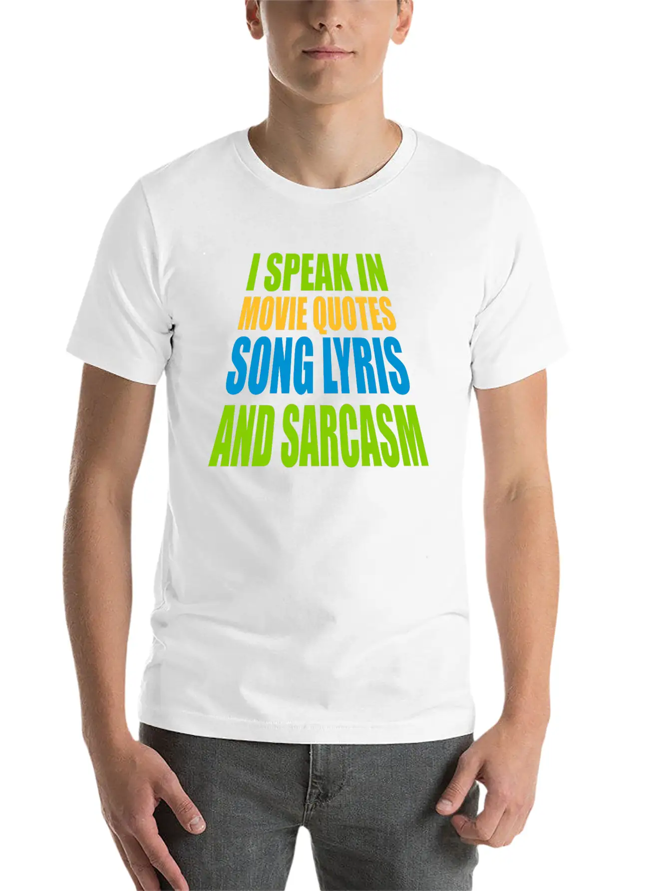 Speak Lyrics And Sarcasm Unisex Short Sleeve Soft Cotton T-Shirt – Casual Everyday Wear