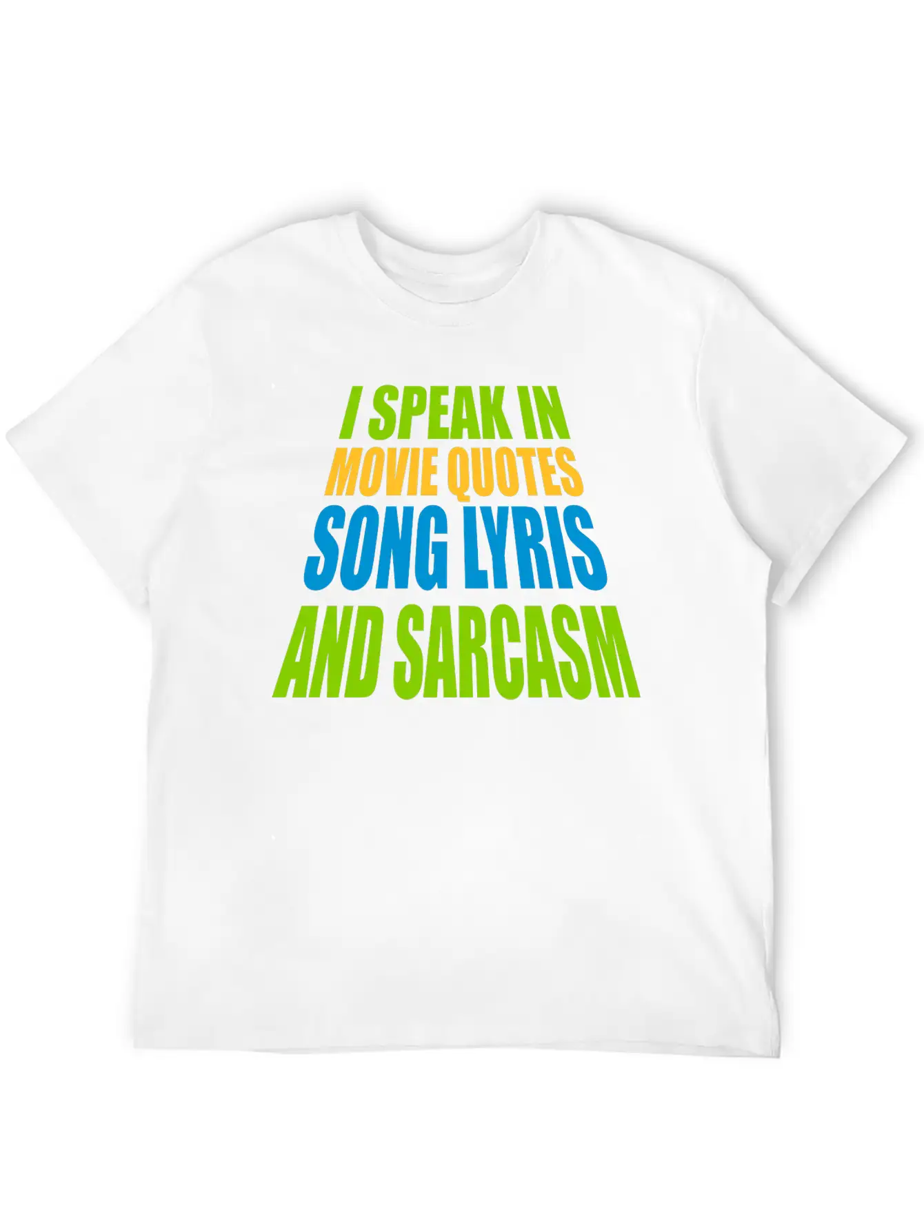 Speak Lyrics And Sarcasm Unisex Short Sleeve Soft Cotton T-Shirt – Casual Everyday Wear