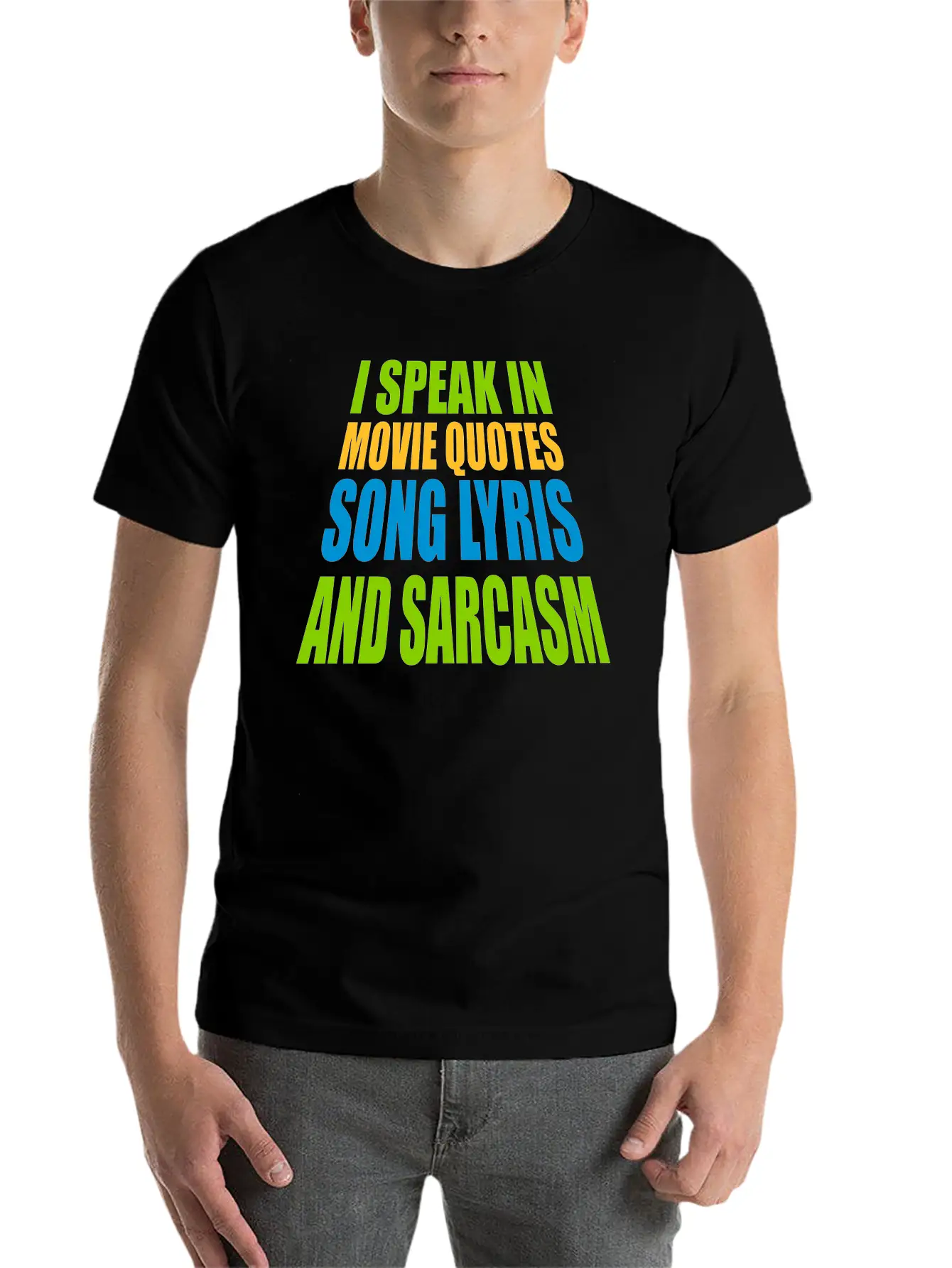 Speak Lyrics And Sarcasm Unisex Short Sleeve Soft Cotton T-Shirt – Casual Everyday Wear