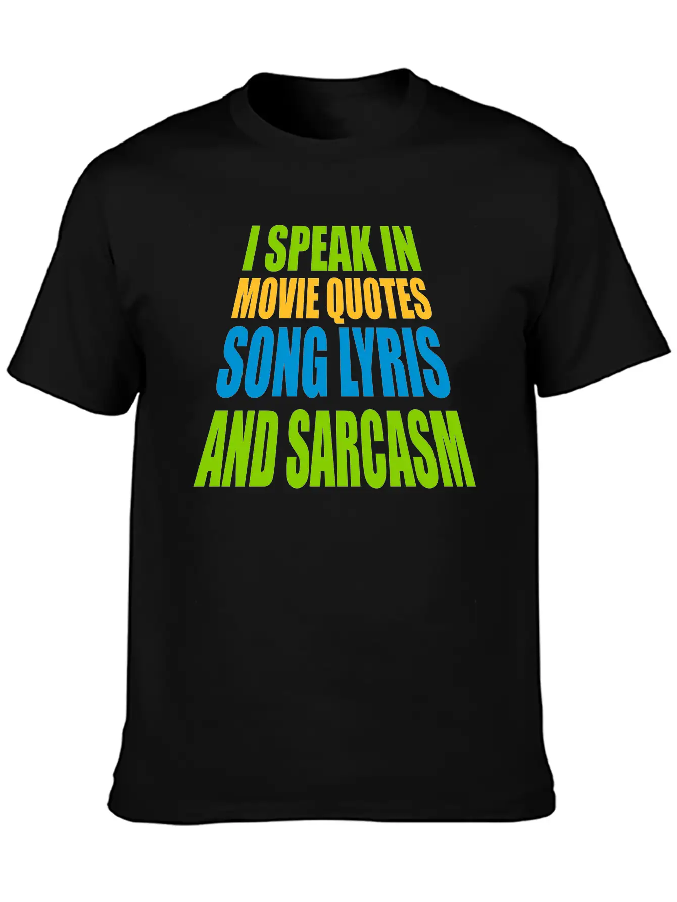 Speak Lyrics And Sarcasm Unisex Short Sleeve Soft Cotton T-Shirt – Casual Everyday Wear