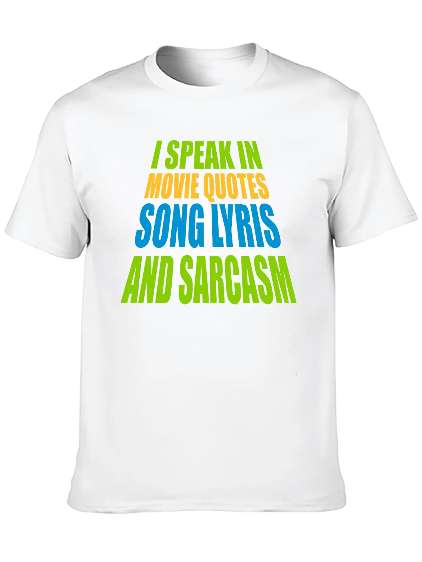 Speak Lyrics And Sarcasm Unisex Short Sleeve Soft Cotton T-Shirt – Casual Everyday Wear