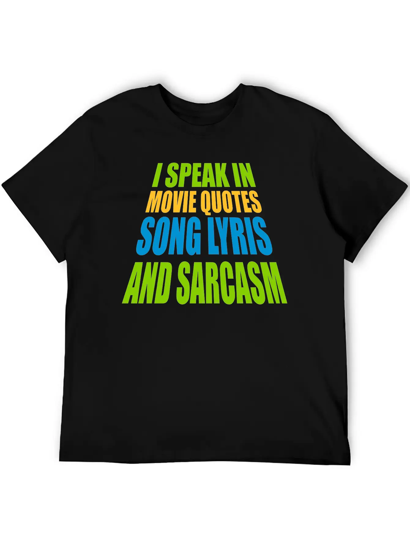 Speak Lyrics And Sarcasm Unisex Short Sleeve Soft Cotton T-Shirt – Casual Everyday Wear