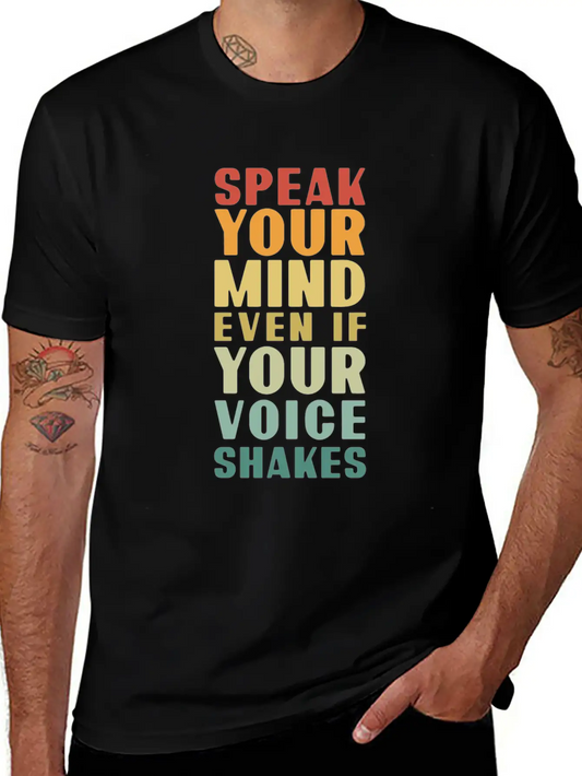 Speak Your Mind Even If Your Voice Shakes For Chri Essential Unisex Summer Tee – Soft Cotton Casual Fit