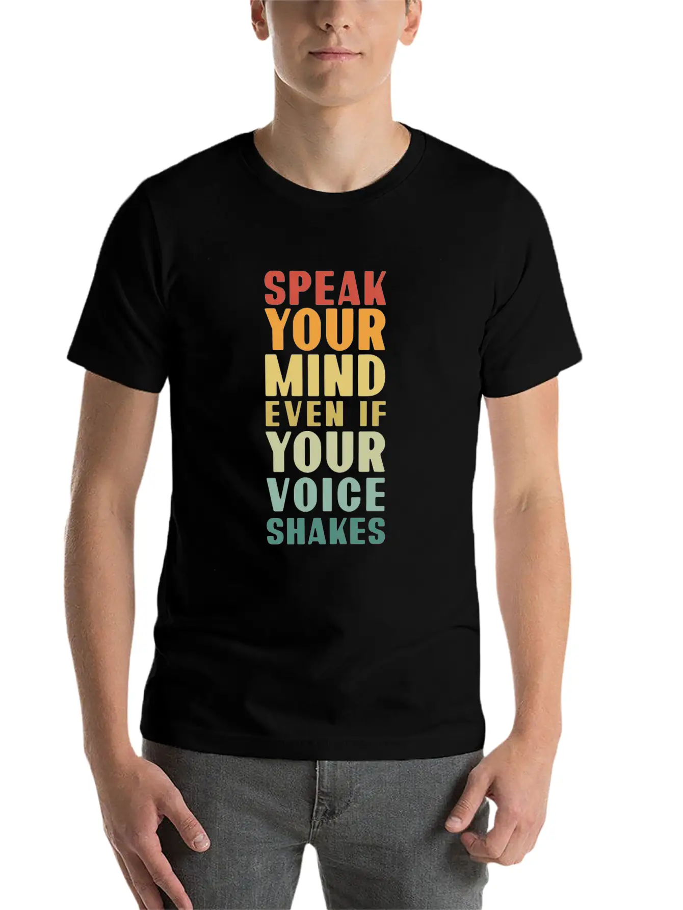 Speak Your Mind Even If Your Voice Shakes For Chri Essential Unisex Summer Tee – Soft Cotton Casual Fit
