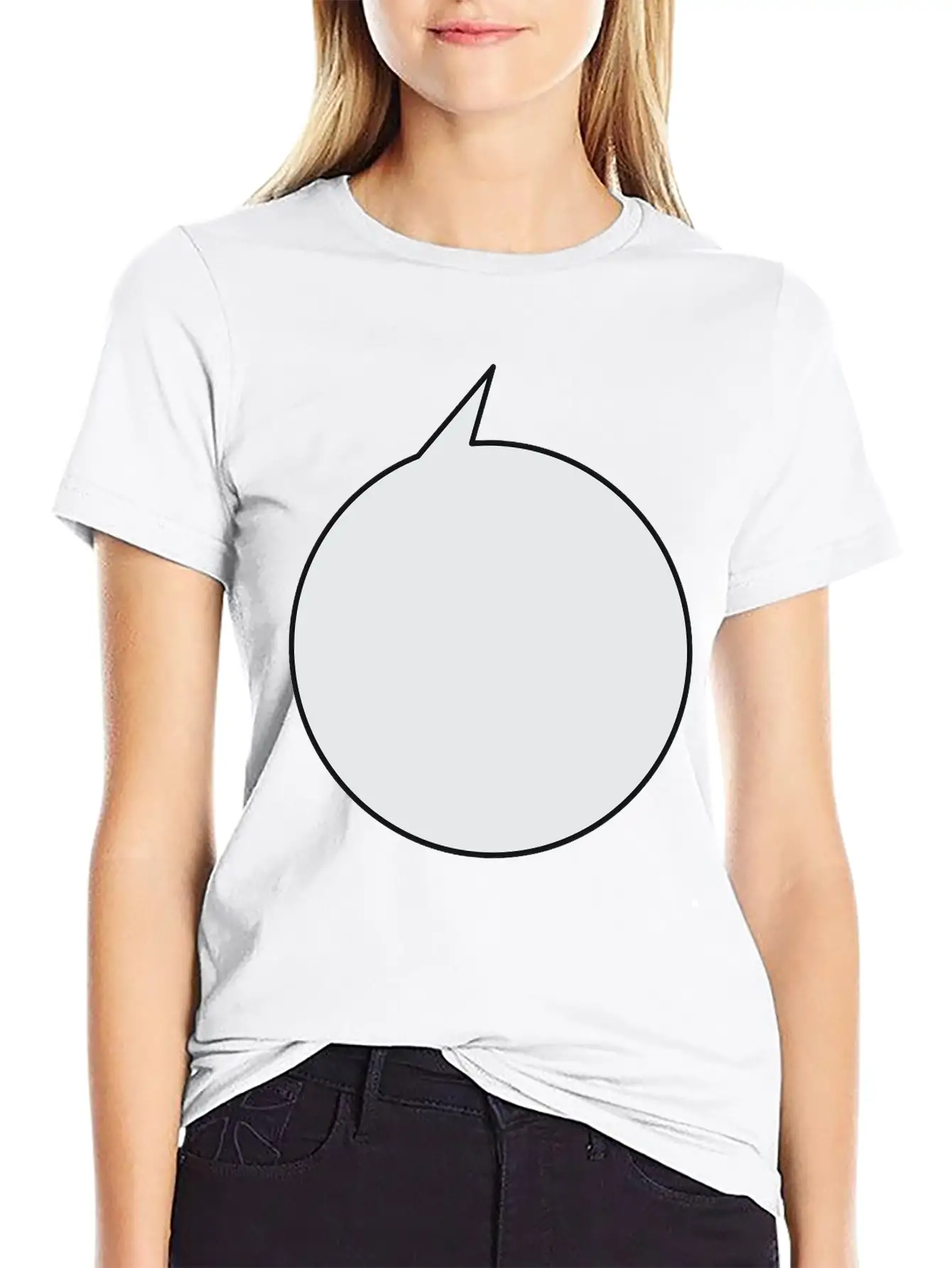 Speech Bubble Balloon, Round Medium_2c Stylish Everyday T-Shirt – Unisex Basic Cotton Tee
