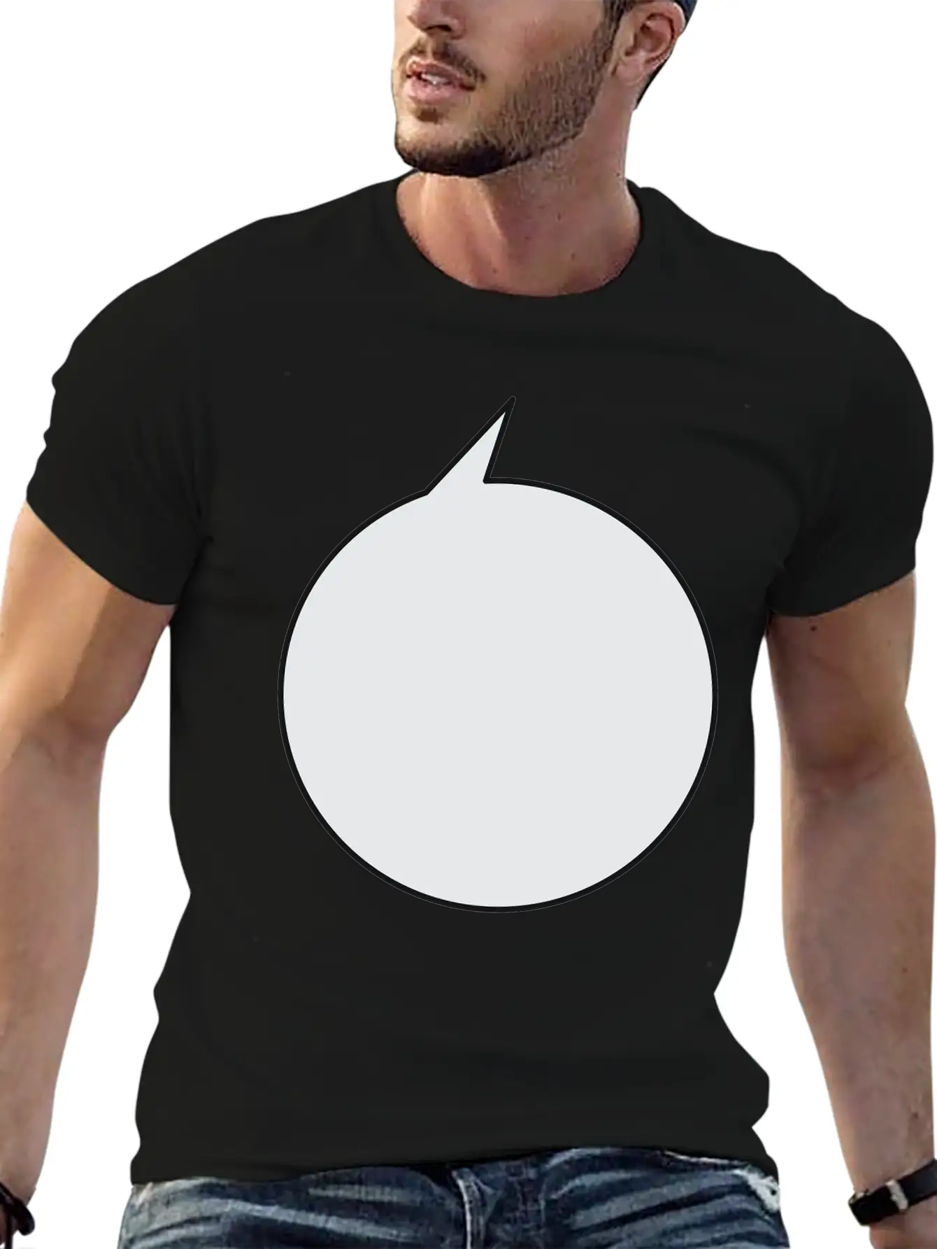 Speech Bubble Balloon, Round Medium_2c Stylish Everyday T-Shirt – Unisex Basic Cotton Tee
