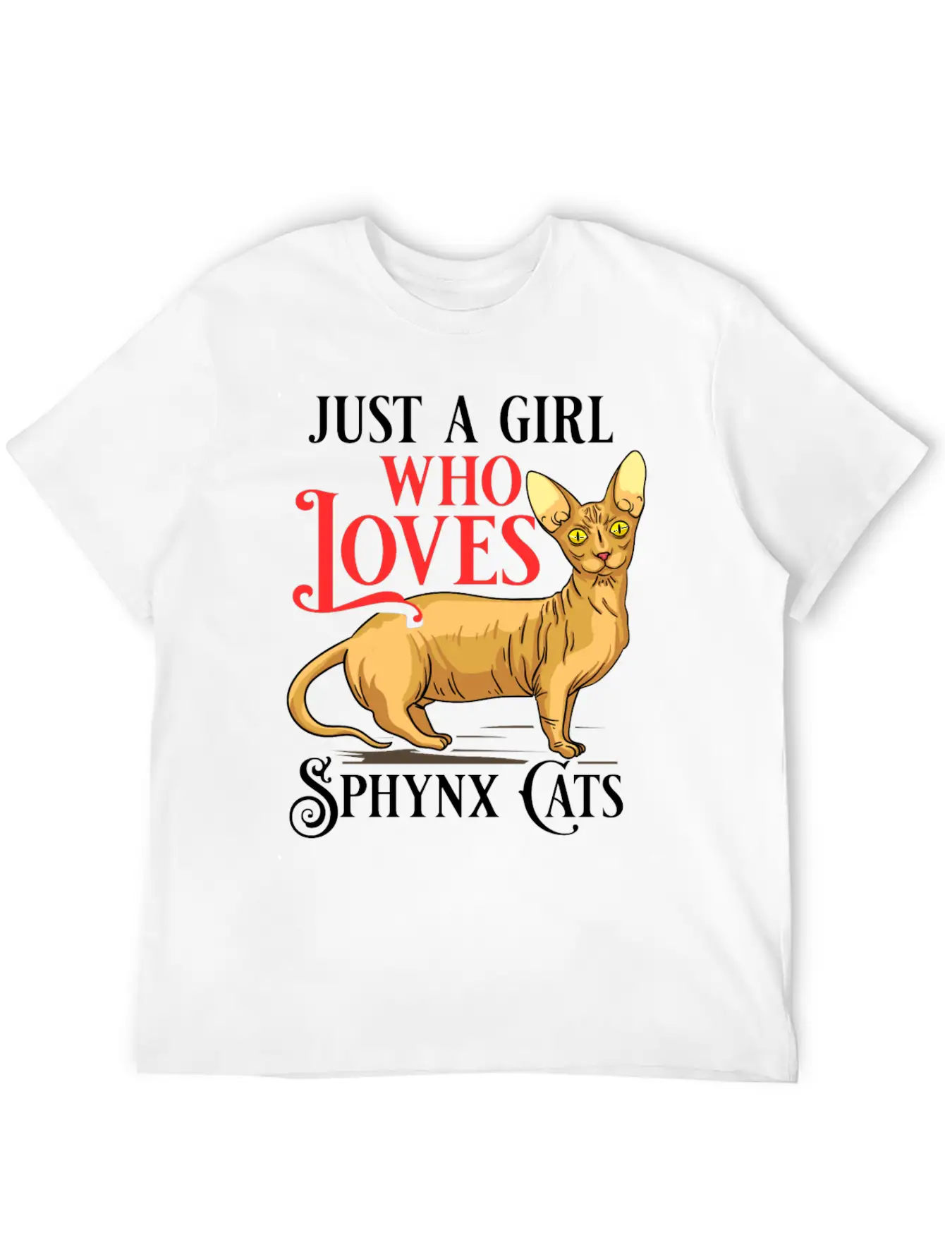 Sphynx Cat Hairless Kitten Egypt Funny Basic Graphic T-Shirt – Daily Comfort In Soft Cotton