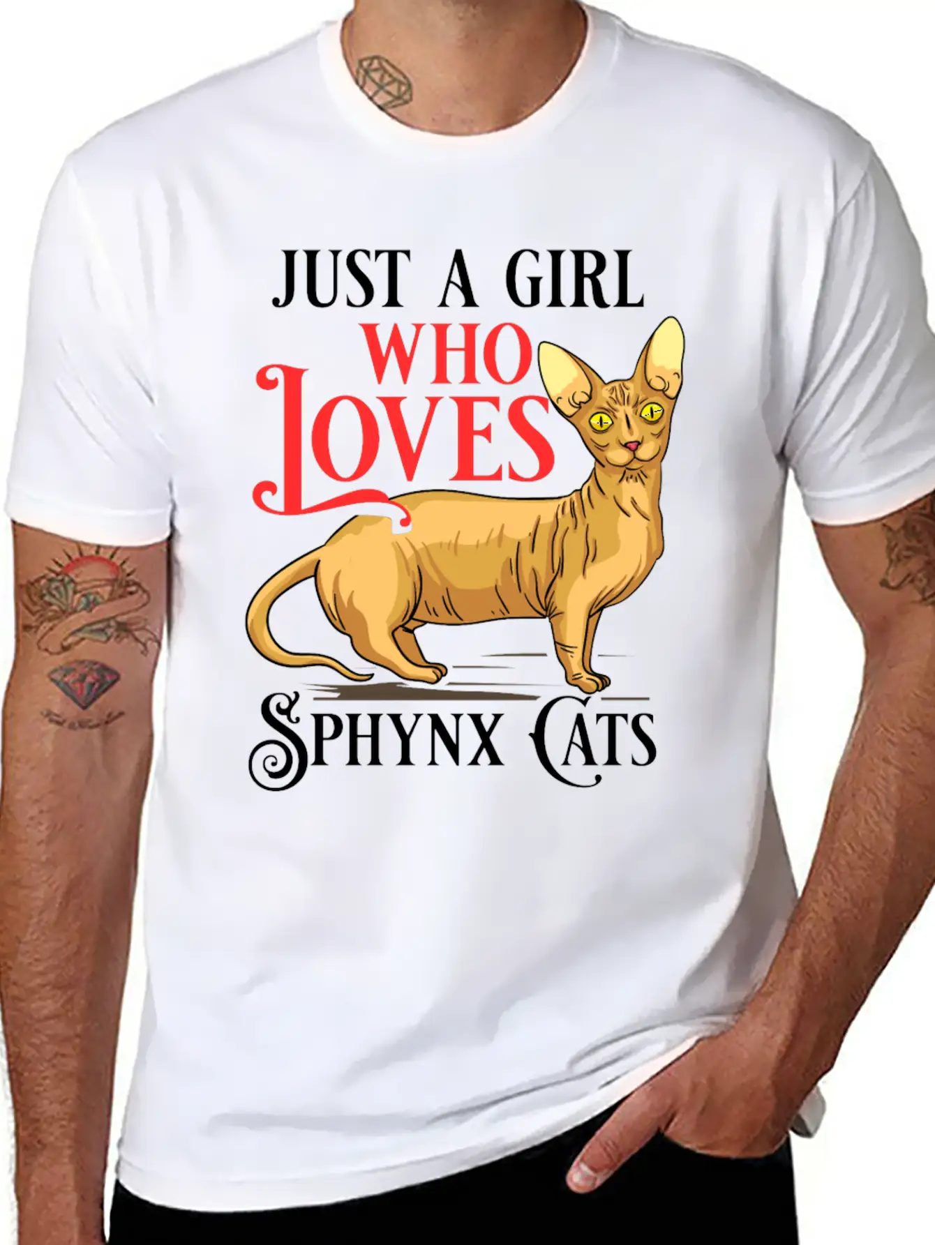 Sphynx Cat Hairless Kitten Egypt Funny Basic Graphic T-Shirt – Daily Comfort In Soft Cotton