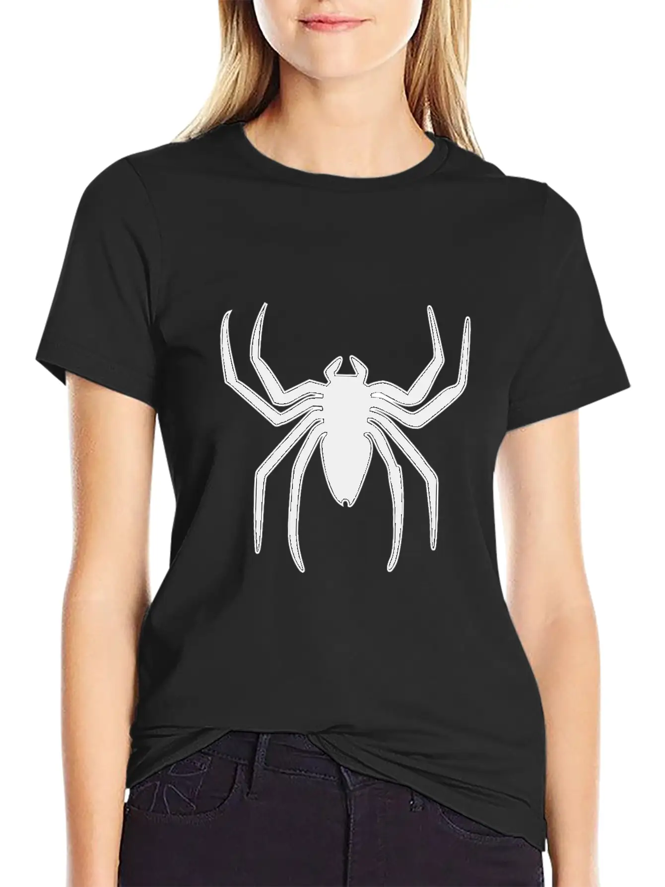 Spider Silhouette Man Logo Hero Gift Idea Unisex Short Sleeve Soft Cotton T-Shirt – Casual Everyday Wear