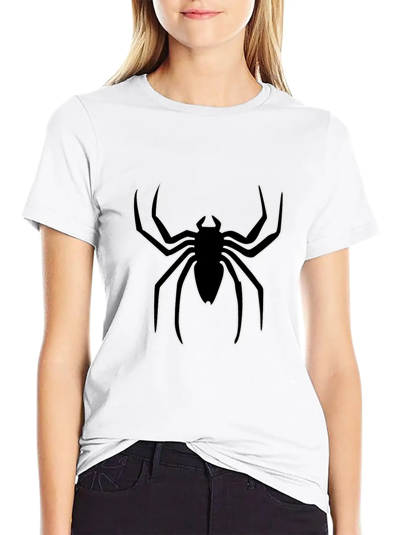 Spider Silhouette Man Logo Hero Gift Idea Unisex Short Sleeve Soft Cotton T-Shirt – Casual Everyday Wear