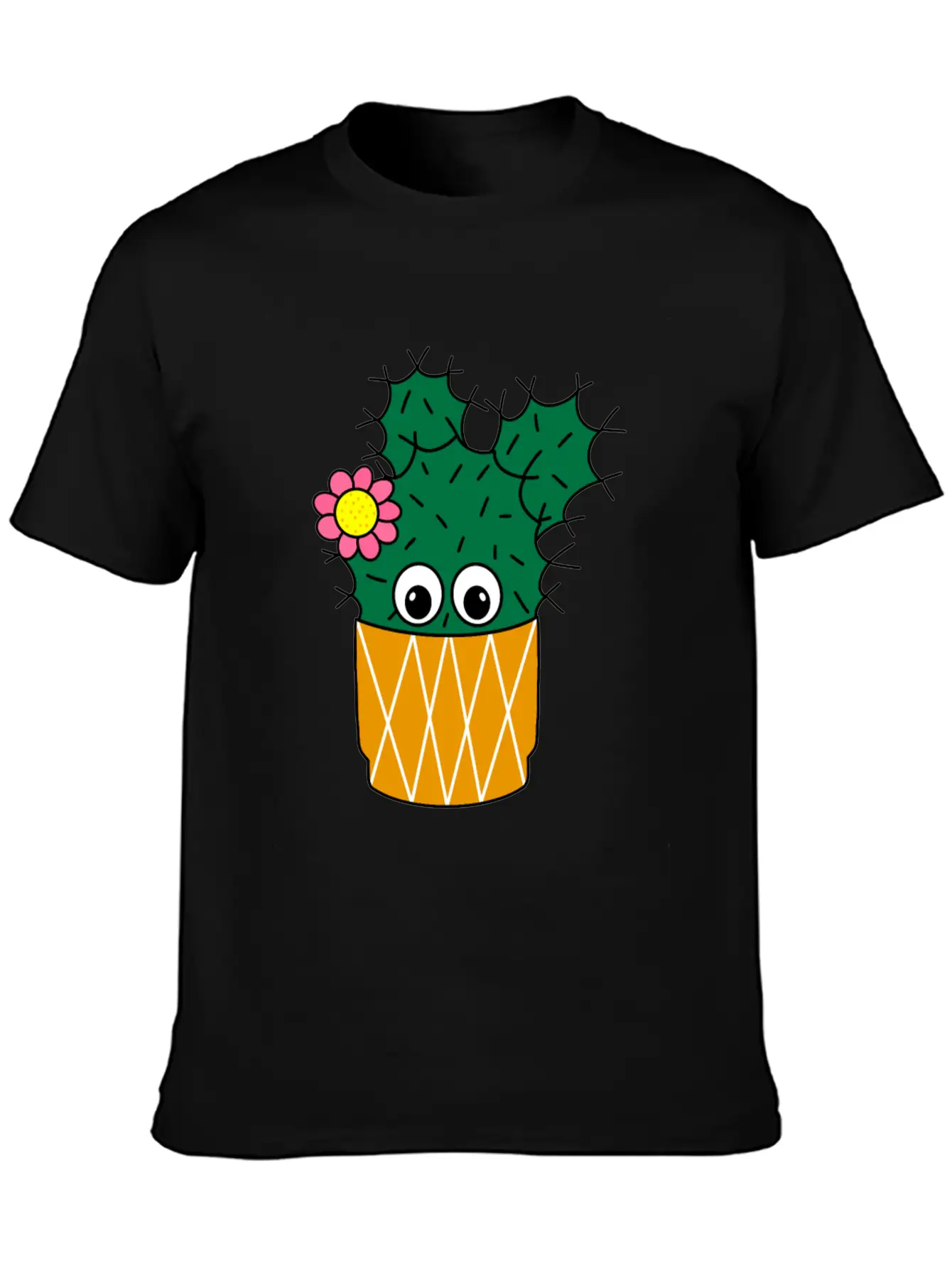 Spiky Cactus With Cute Flower Essential Unisex Summer Tee – Soft Cotton Casual Fit