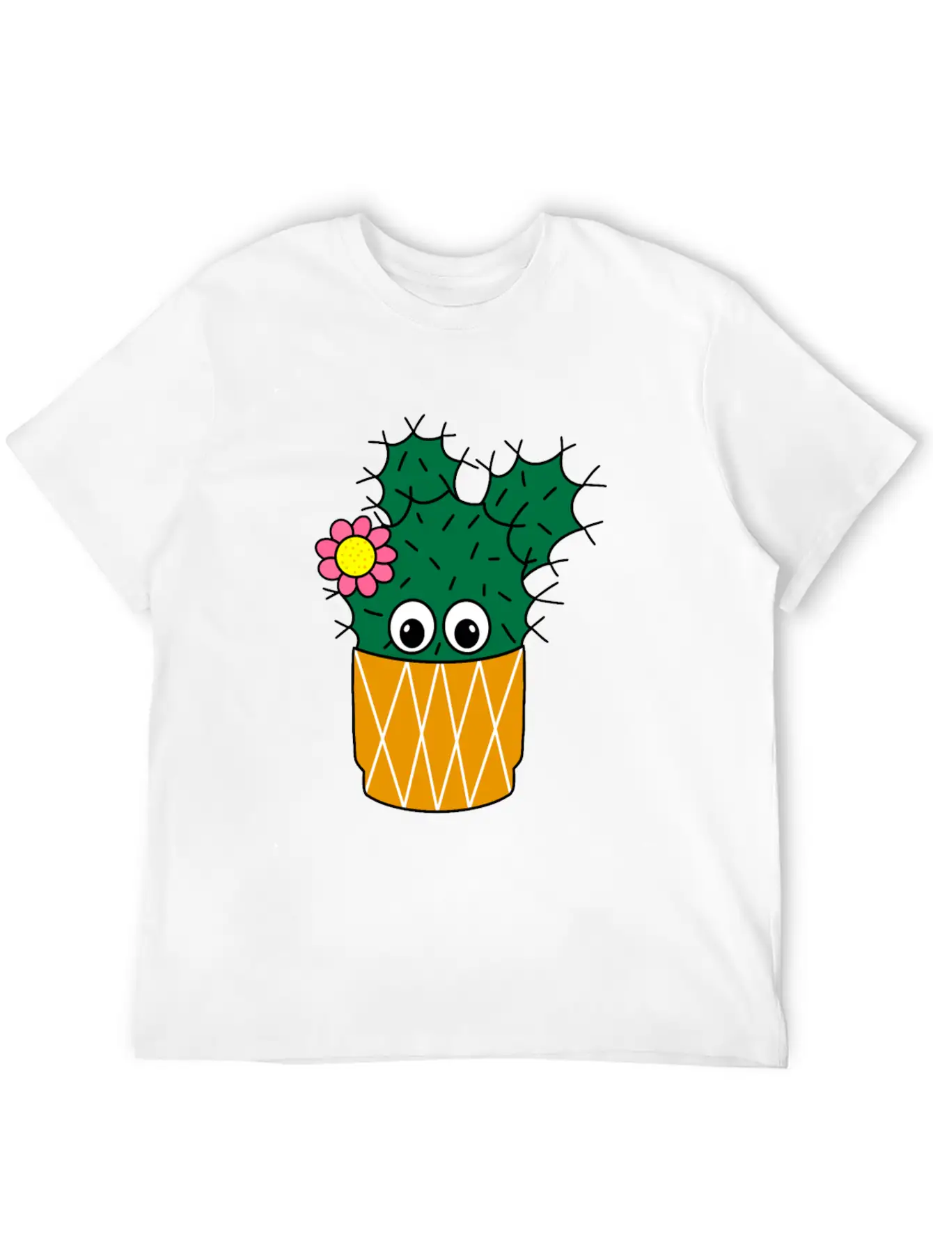 Spiky Cactus With Cute Flower Essential Unisex Summer Tee – Soft Cotton Casual Fit