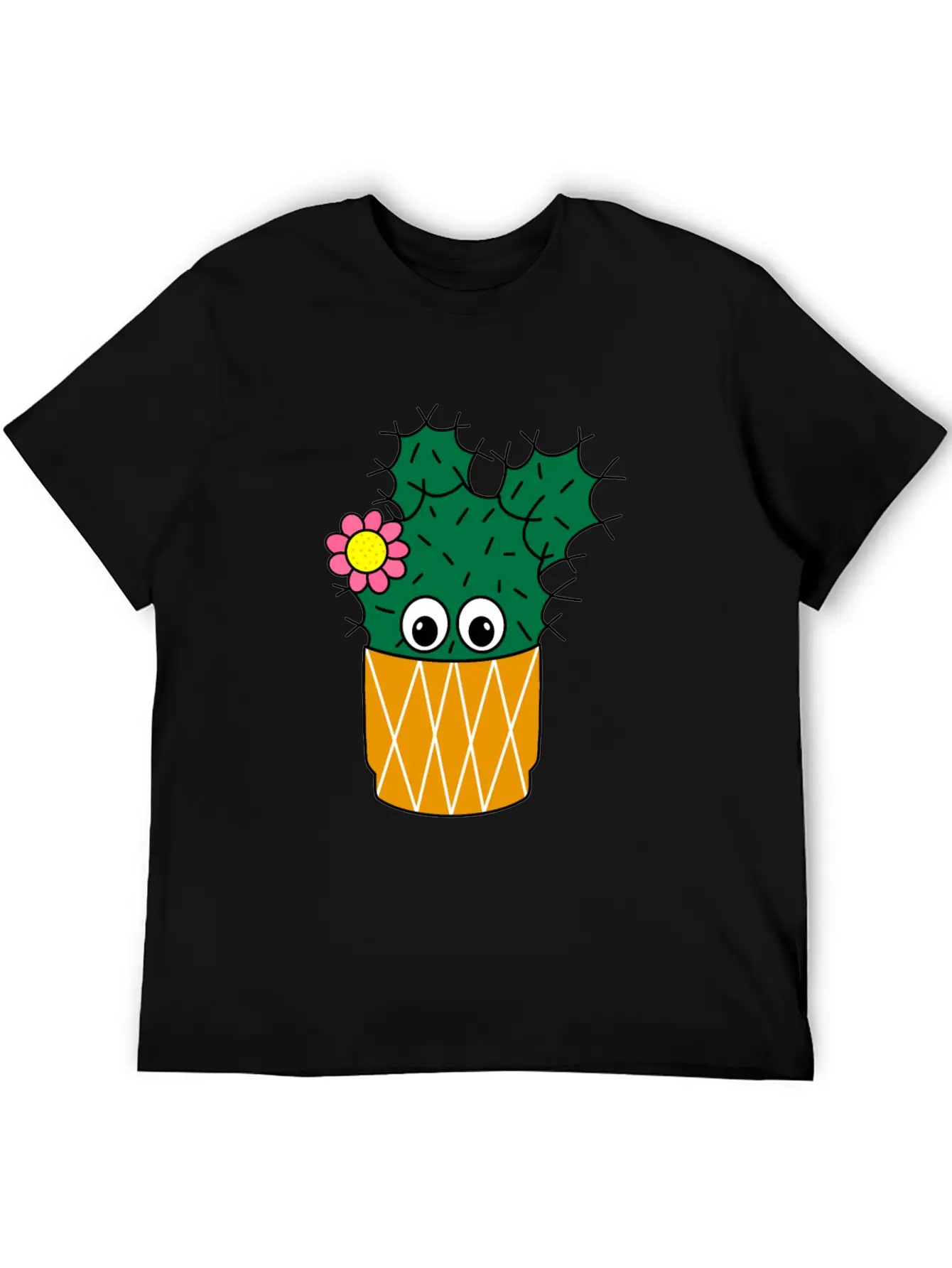 Spiky Cactus With Cute Flower Essential Unisex Summer Tee – Soft Cotton Casual Fit