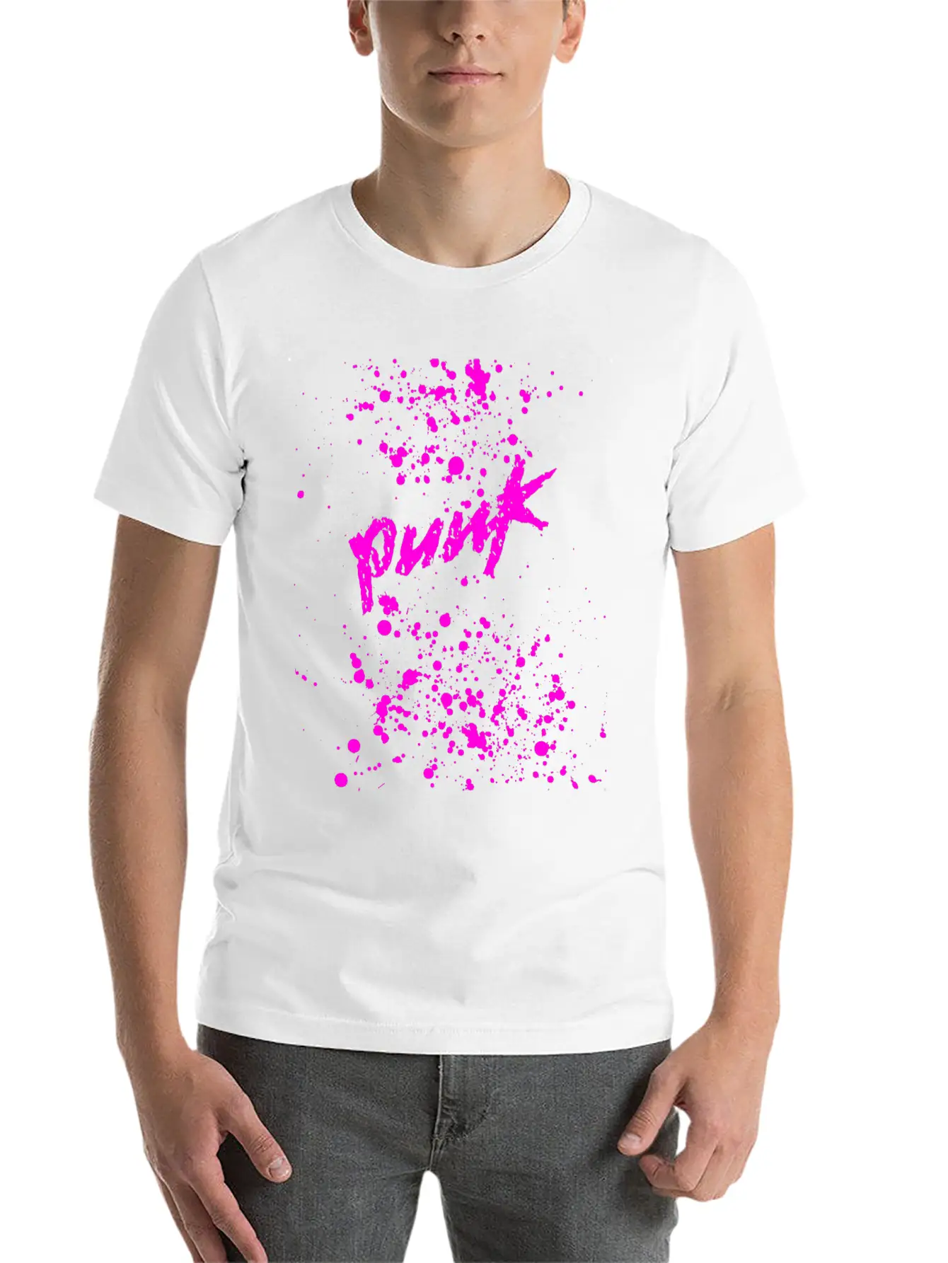 Splatter Punk Unisex Casual T-Shirt – Clean Design For Daily Comfort