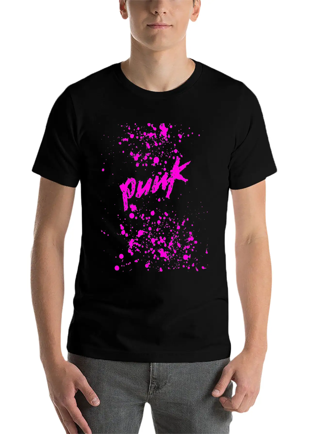 Splatter Punk Unisex Casual T-Shirt – Clean Design For Daily Comfort