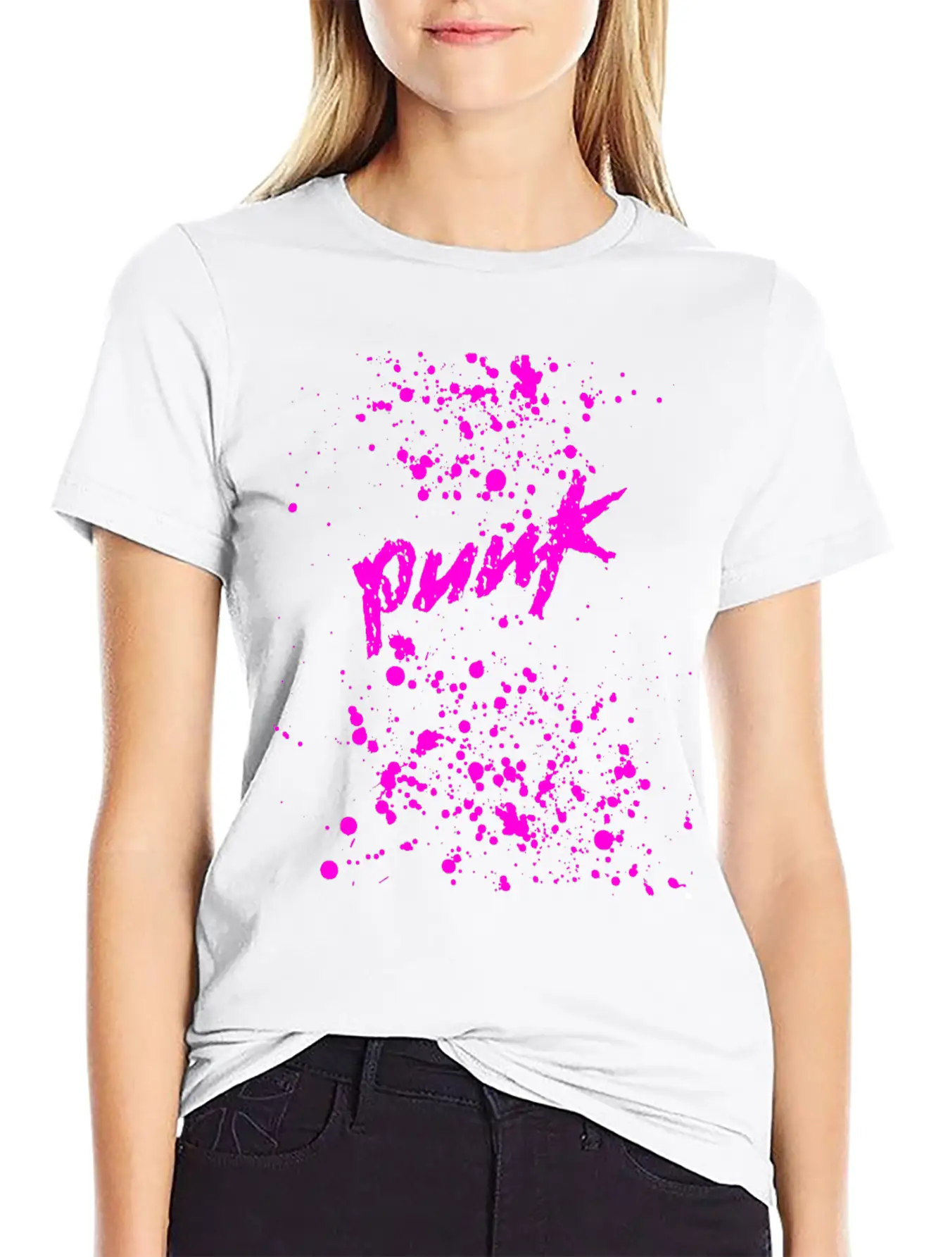 Splatter Punk Unisex Casual T-Shirt – Clean Design For Daily Comfort