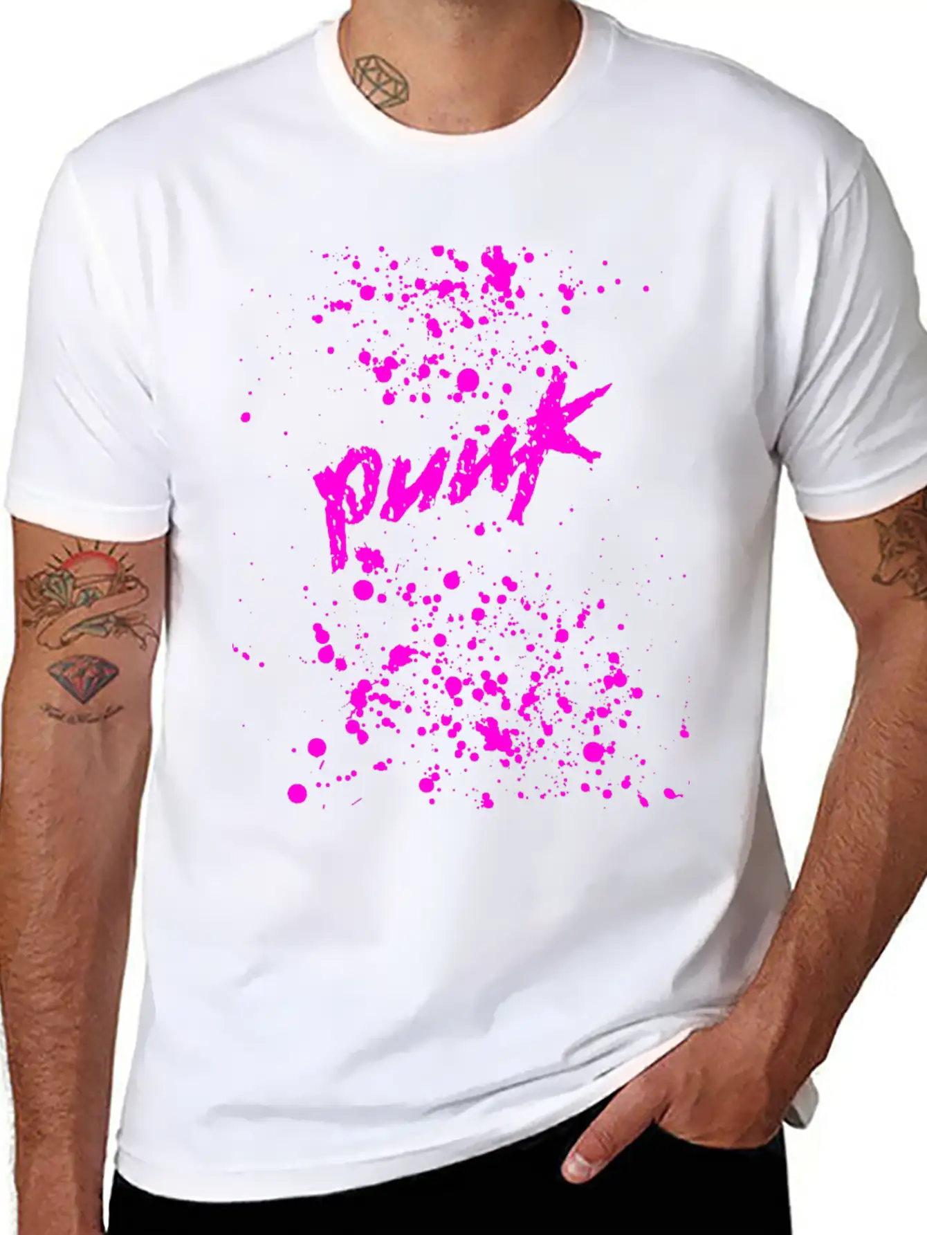 Splatter Punk Unisex Casual T-Shirt – Clean Design For Daily Comfort