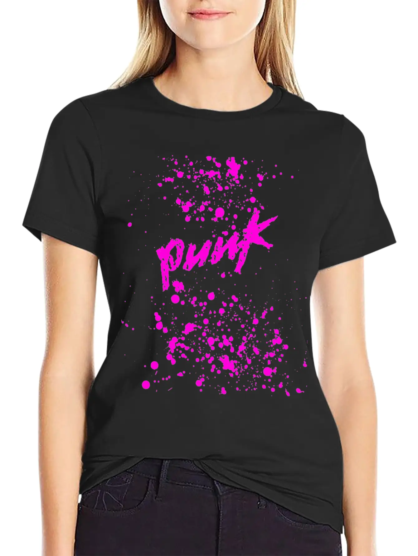 Splatter Punk Unisex Casual T-Shirt – Clean Design For Daily Comfort