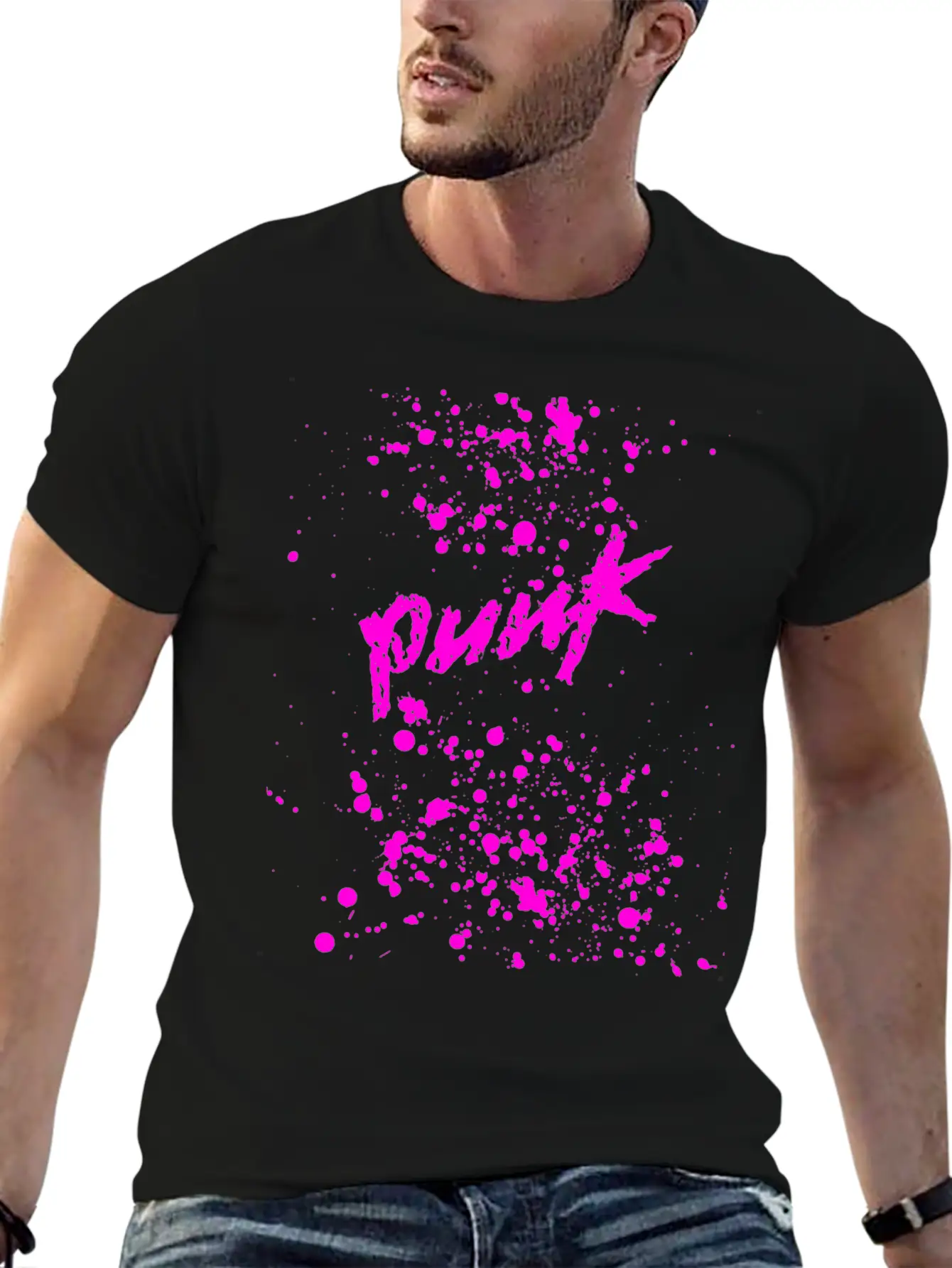 Splatter Punk Unisex Casual T-Shirt – Clean Design For Daily Comfort