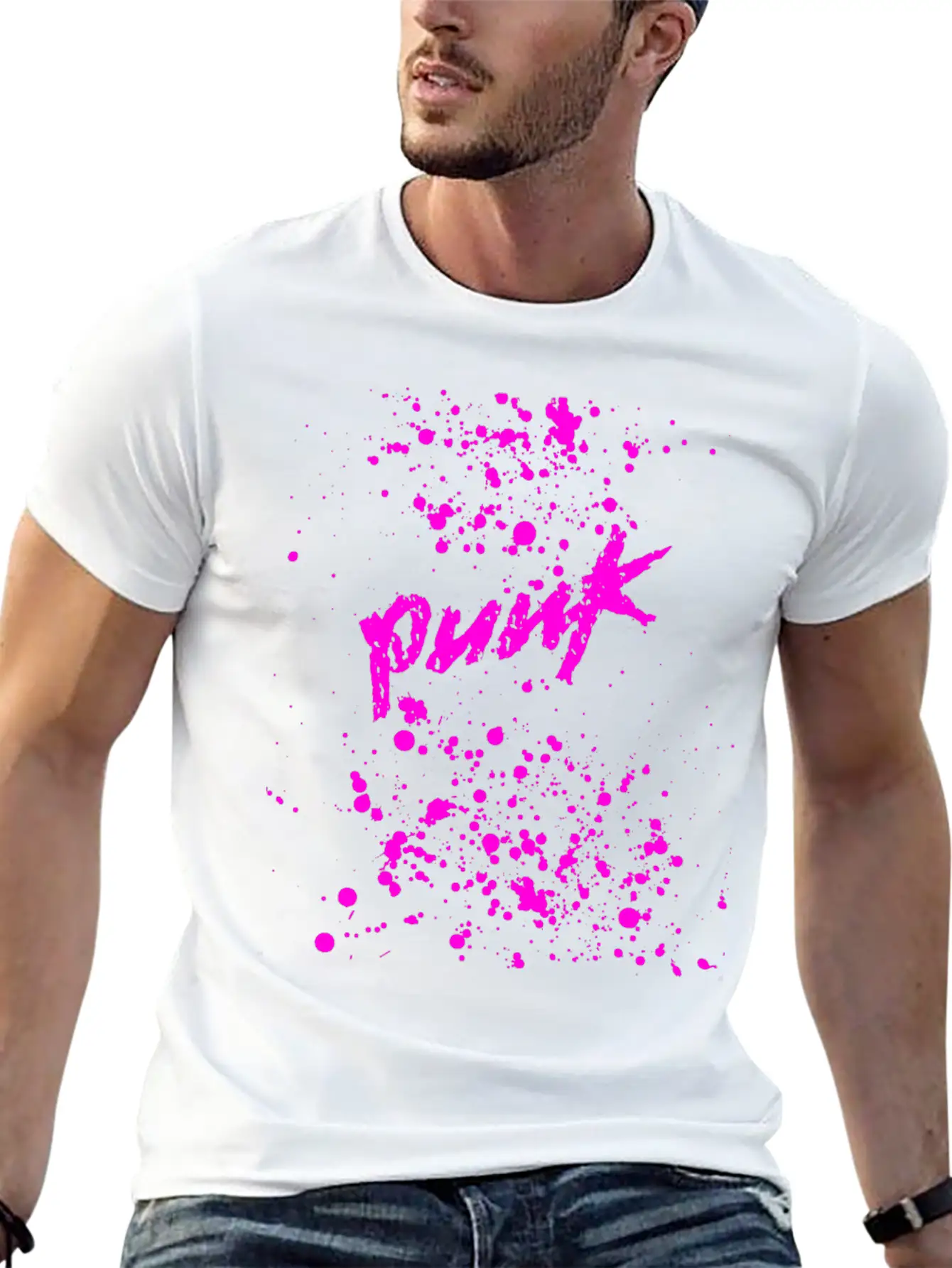 Splatter Punk Unisex Casual T-Shirt – Clean Design For Daily Comfort
