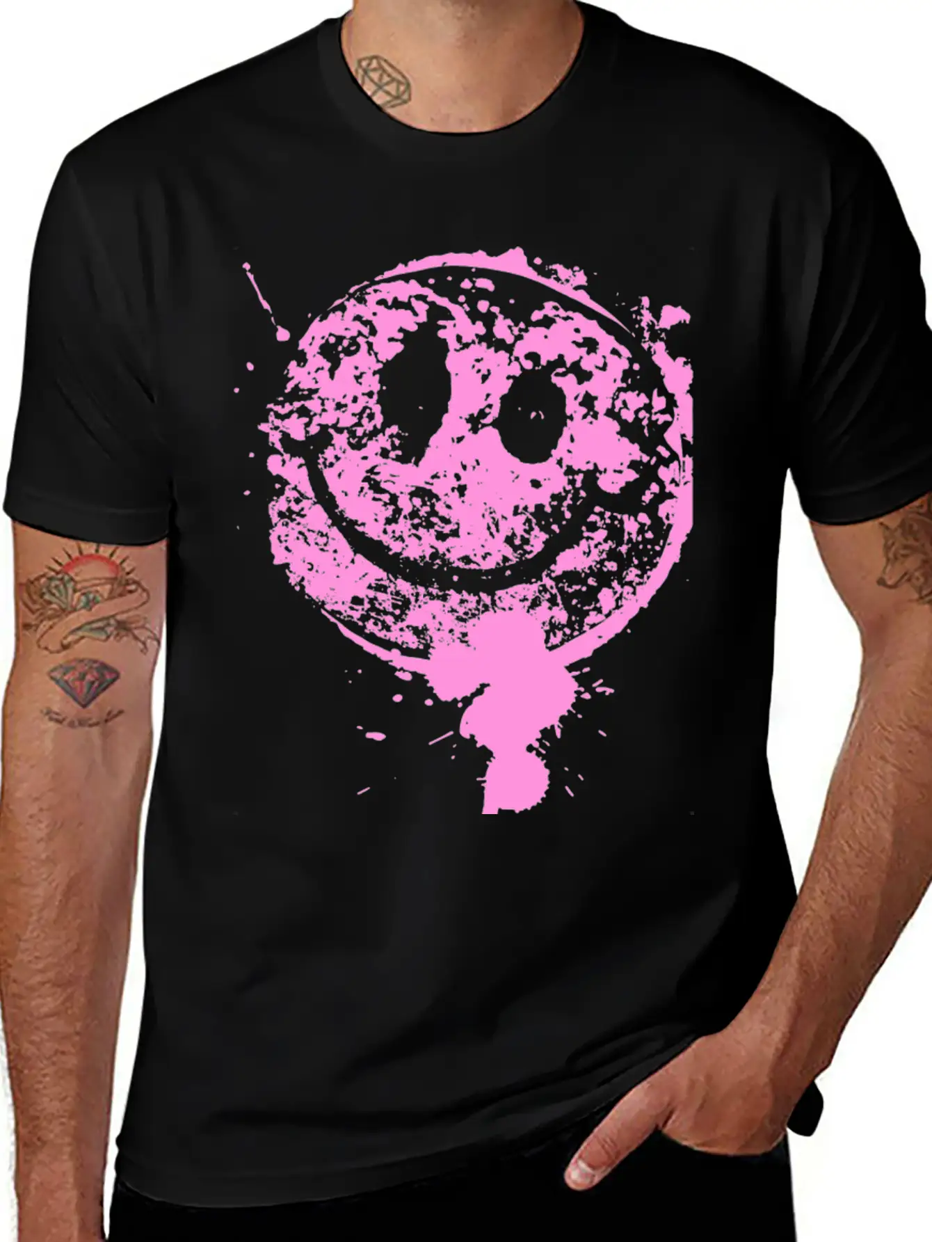Splatter Smile Stylish Everyday T-Shirt – Unisex Basic Cotton Tee