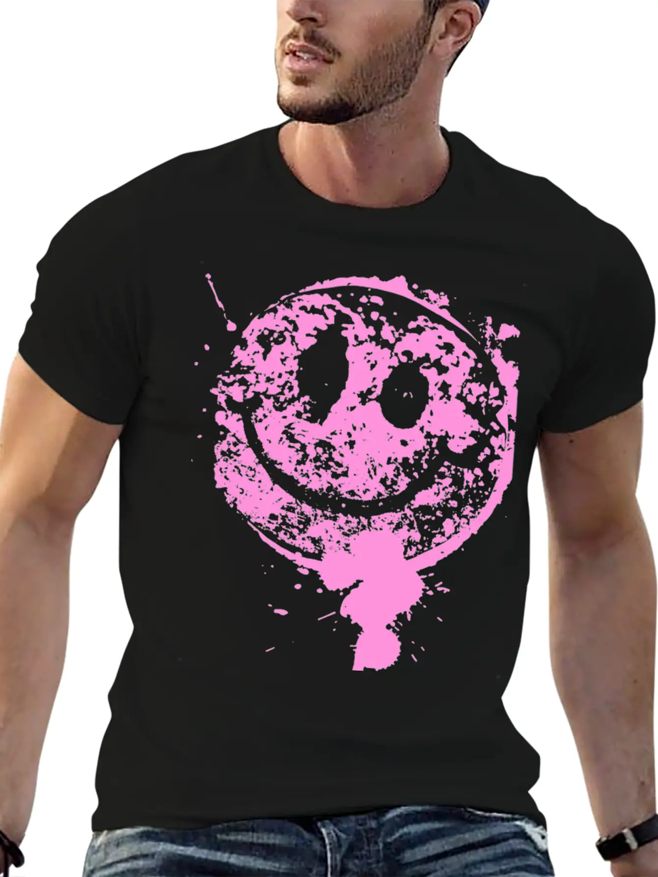 Splatter Smile Stylish Everyday T-Shirt – Unisex Basic Cotton Tee