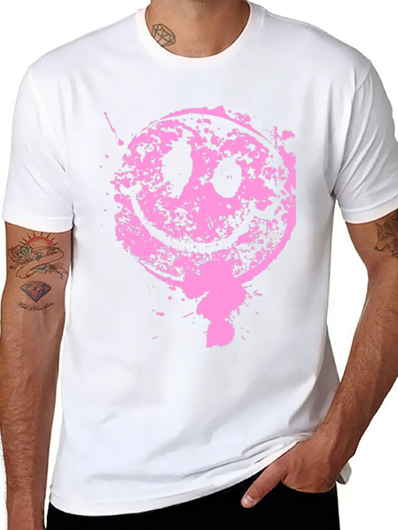 Splatter Smile Stylish Everyday T-Shirt – Unisex Basic Cotton Tee