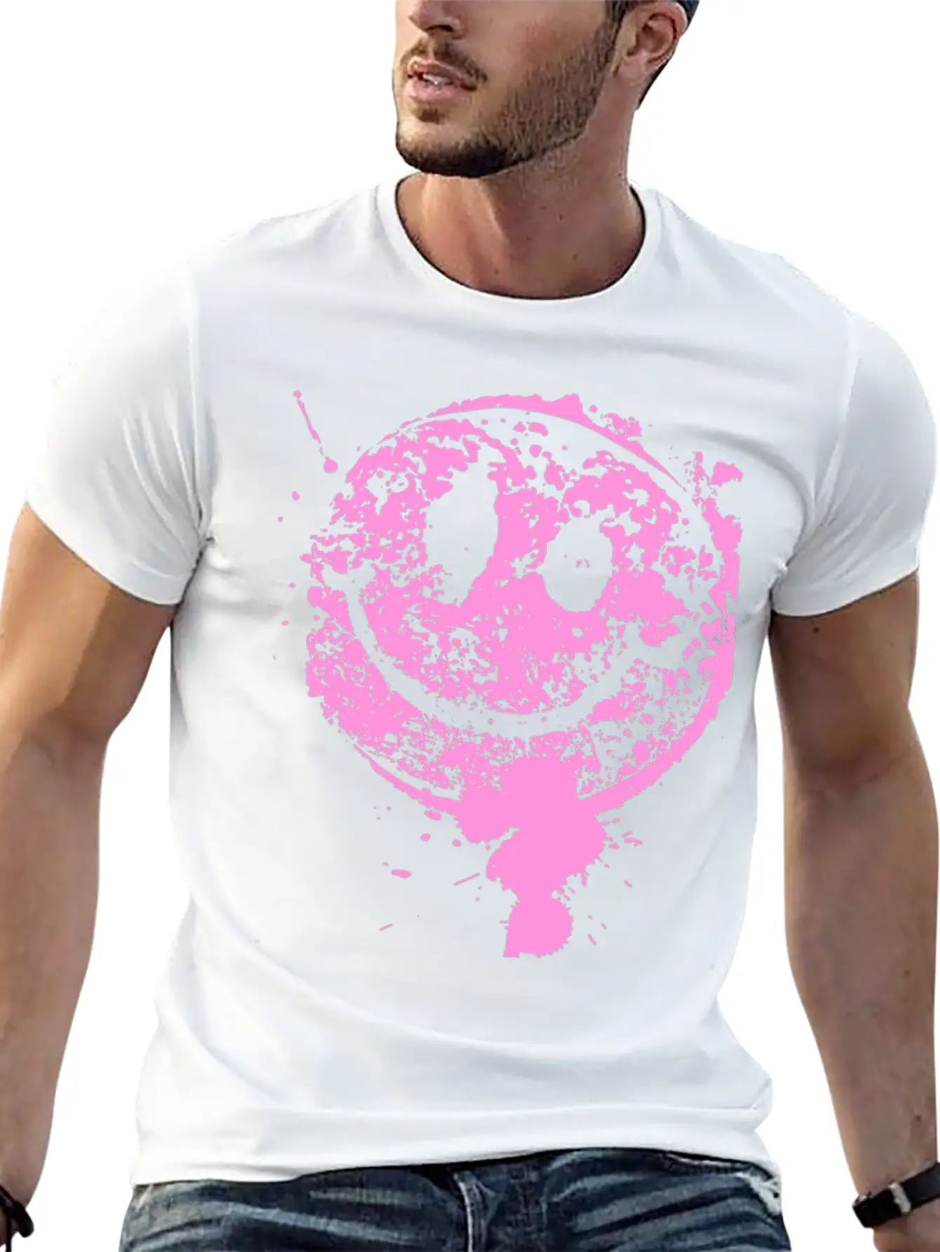 Splatter Smile Stylish Everyday T-Shirt – Unisex Basic Cotton Tee