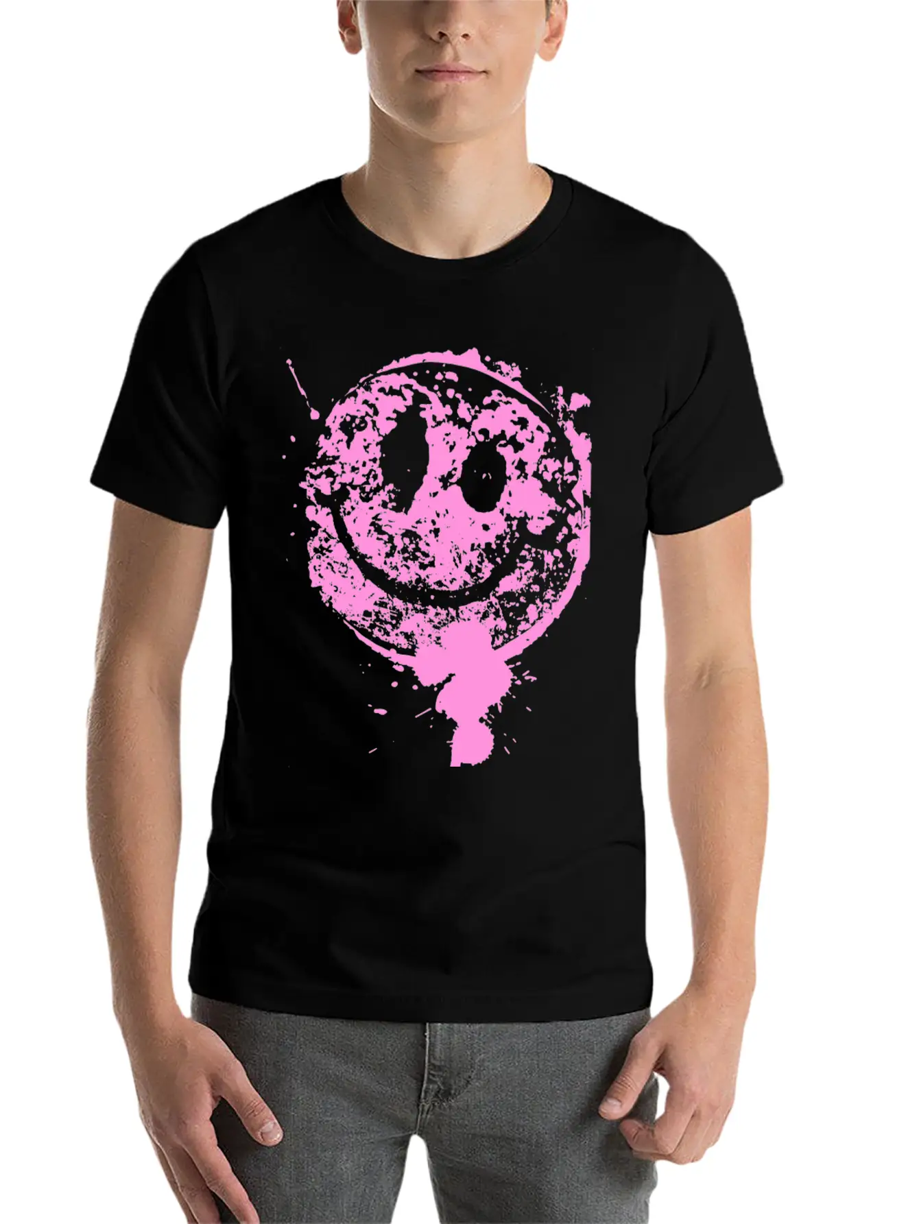 Splatter Smile Stylish Everyday T-Shirt – Unisex Basic Cotton Tee