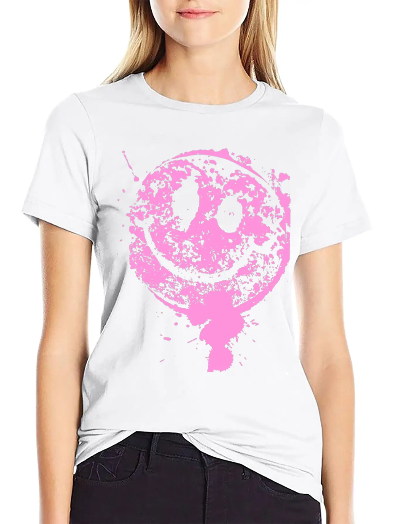 Splatter Smile Stylish Everyday T-Shirt – Unisex Basic Cotton Tee