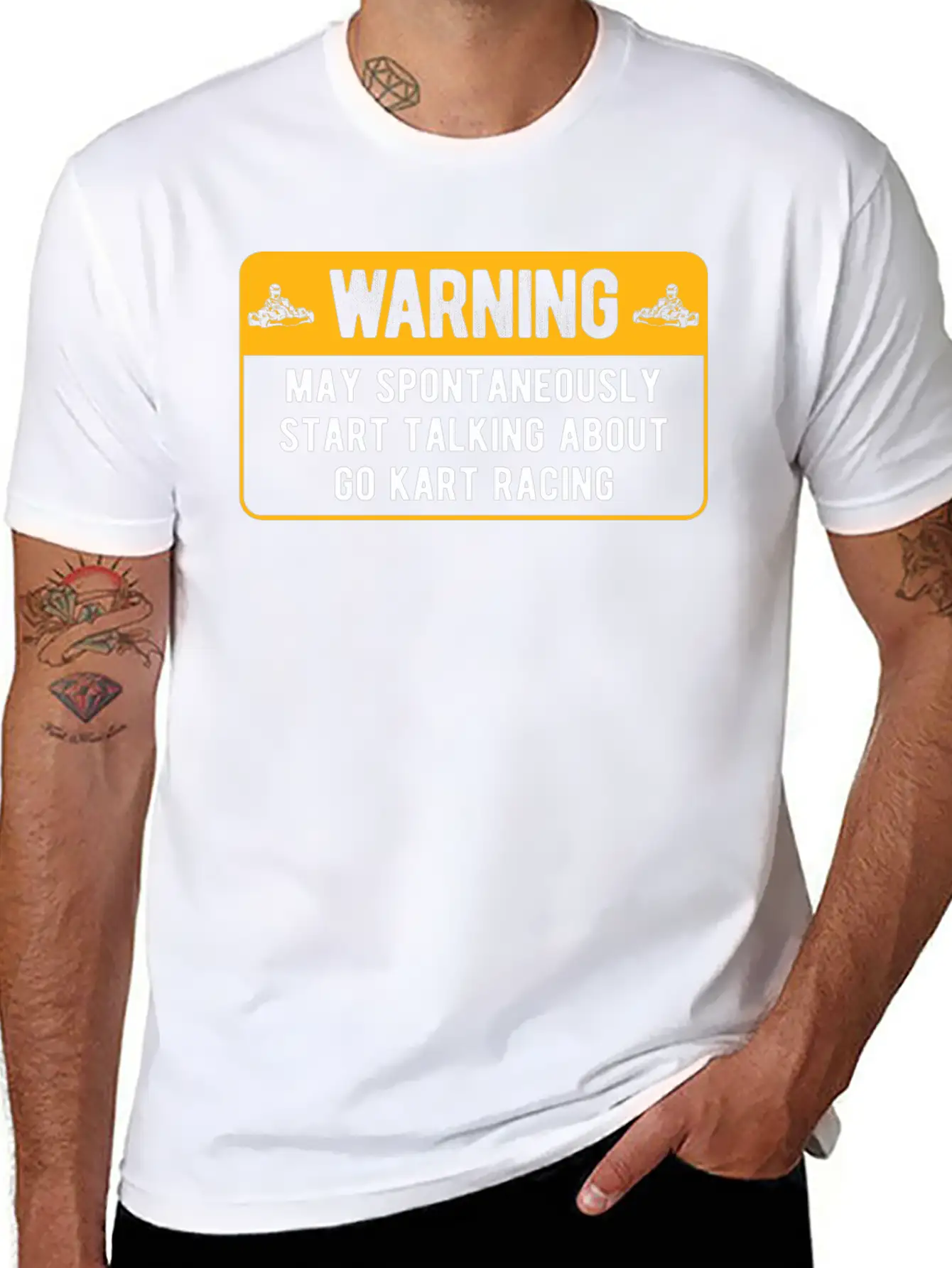 Spontaneously Start Talking Karting Go Kart Racing Unisex Short Sleeve Soft Cotton T-Shirt – Casual Everyday Wear