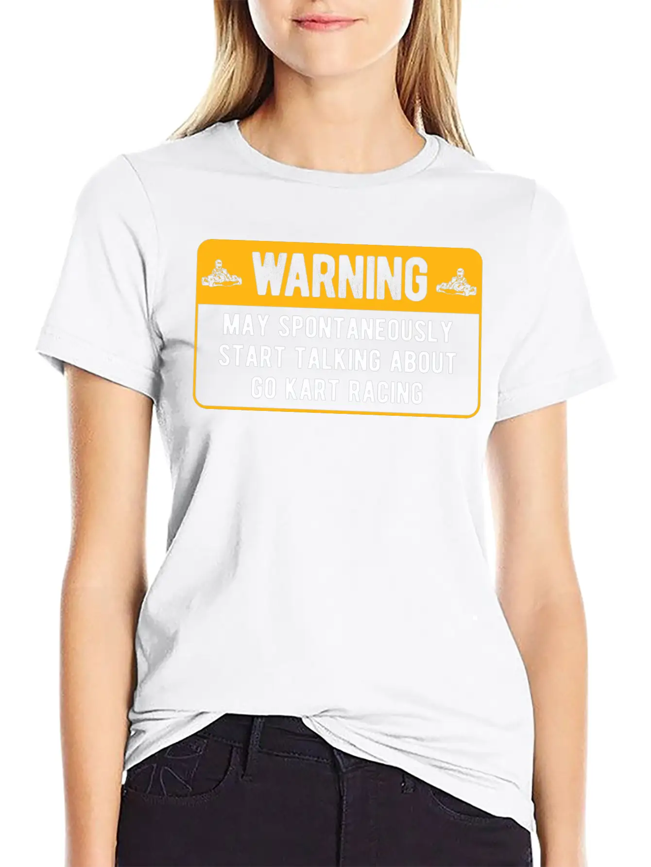Spontaneously Start Talking Karting Go Kart Racing Unisex Short Sleeve Soft Cotton T-Shirt – Casual Everyday Wear