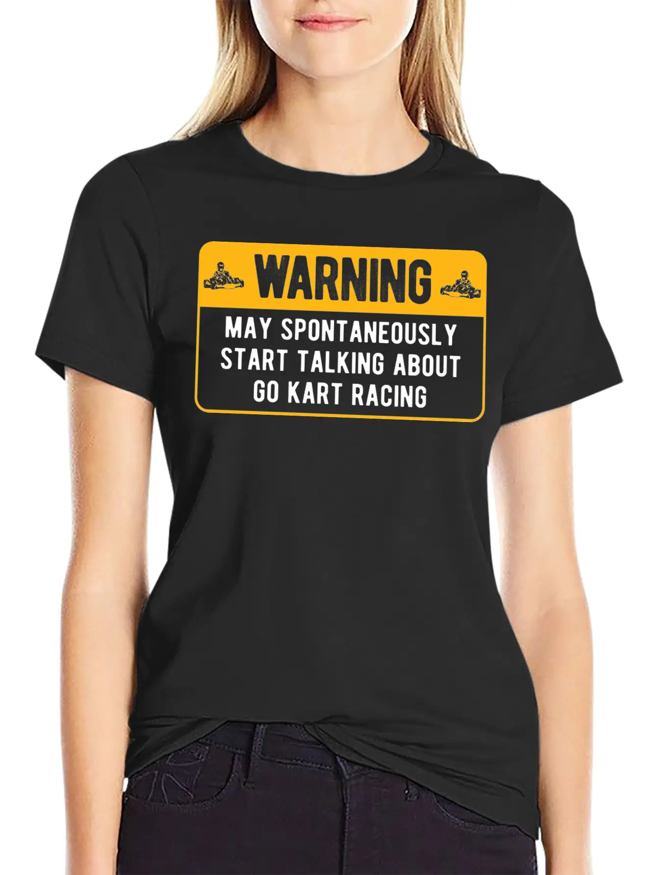 Spontaneously Start Talking Karting Go Kart Racing Unisex Short Sleeve Soft Cotton T-Shirt – Casual Everyday Wear