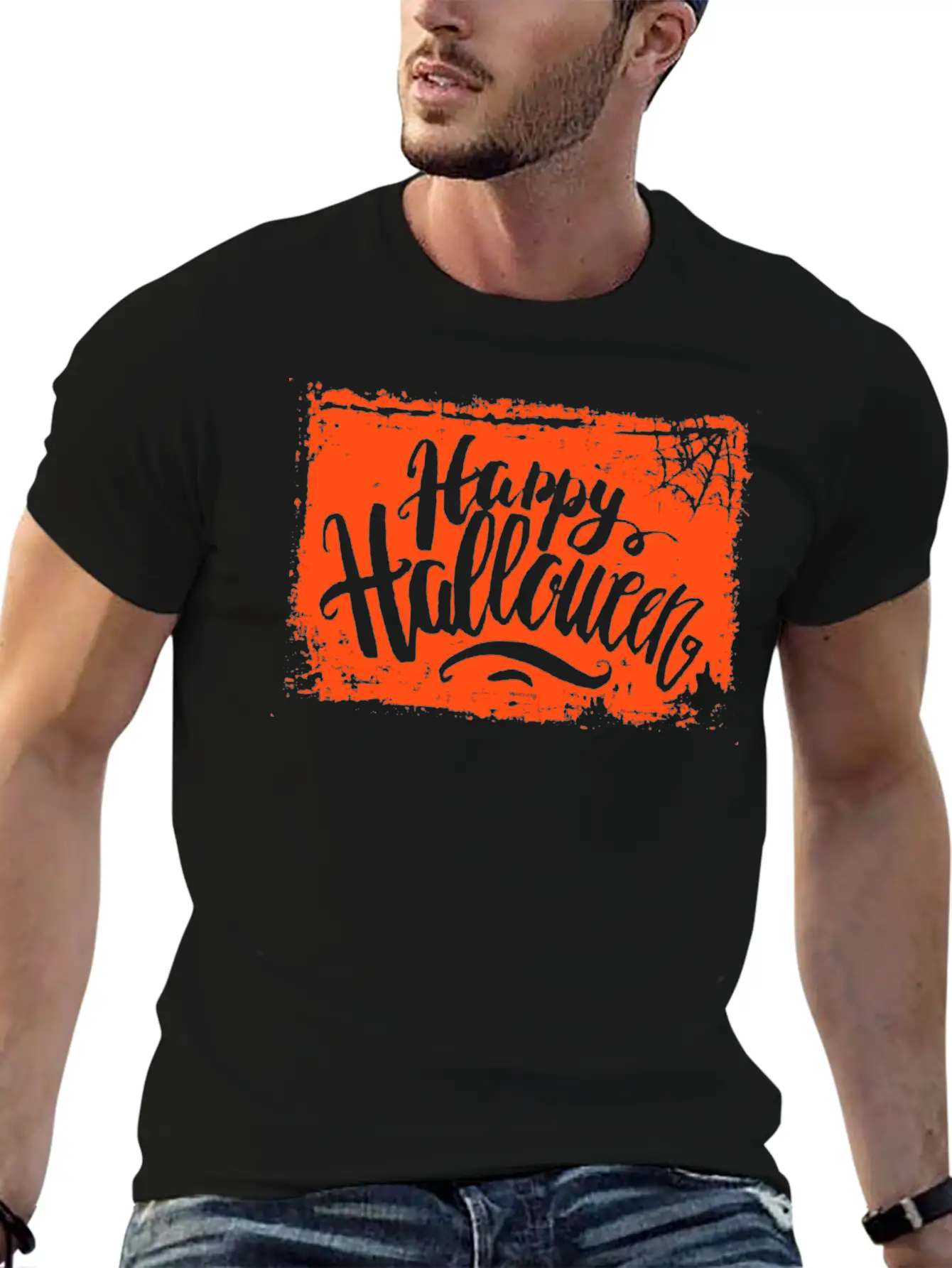 Spooky Grunge Happy Halloween Stylish Everyday T-Shirt – Unisex Basic Cotton Tee