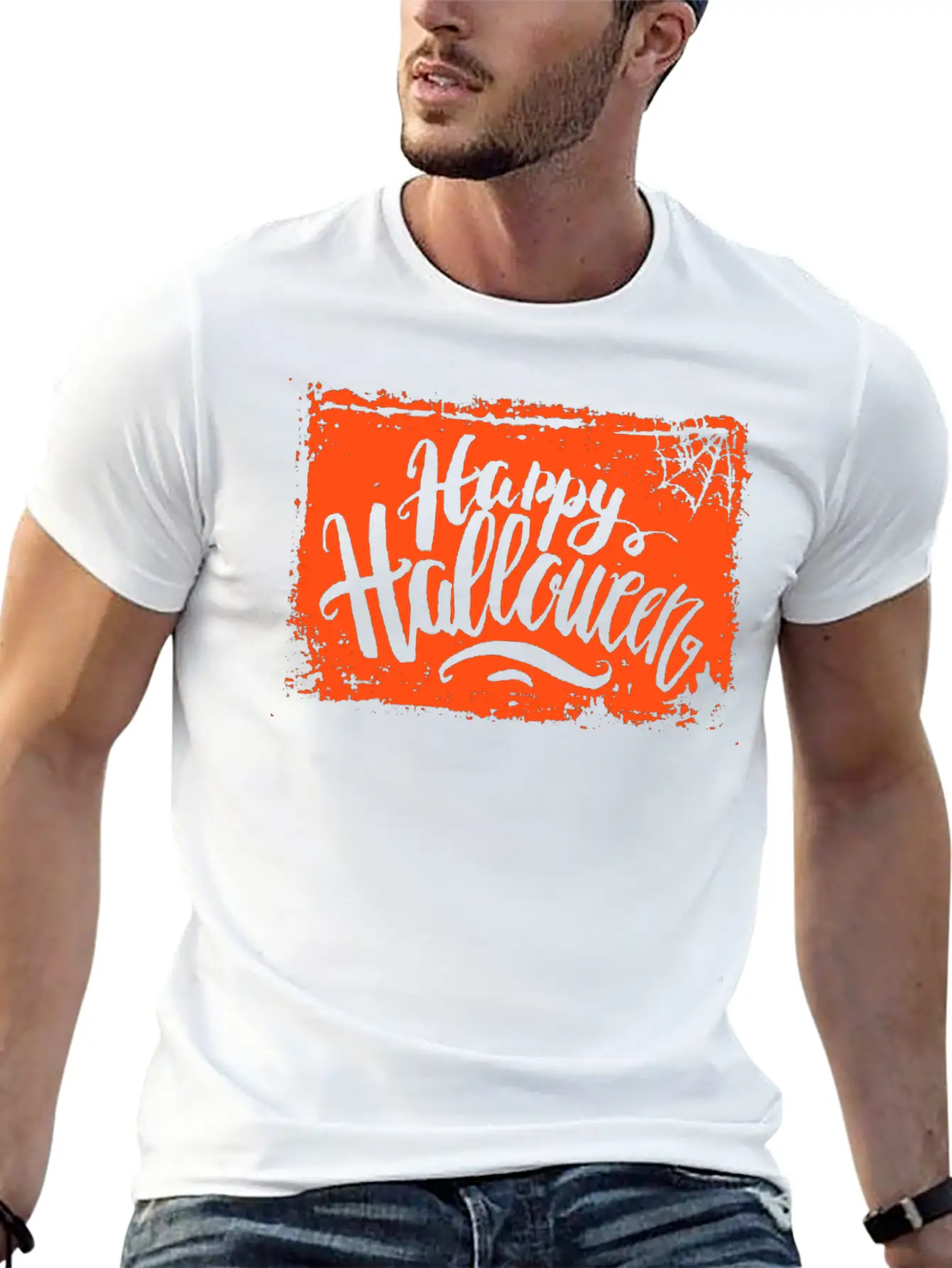 Spooky Grunge Happy Halloween Stylish Everyday T-Shirt – Unisex Basic Cotton Tee