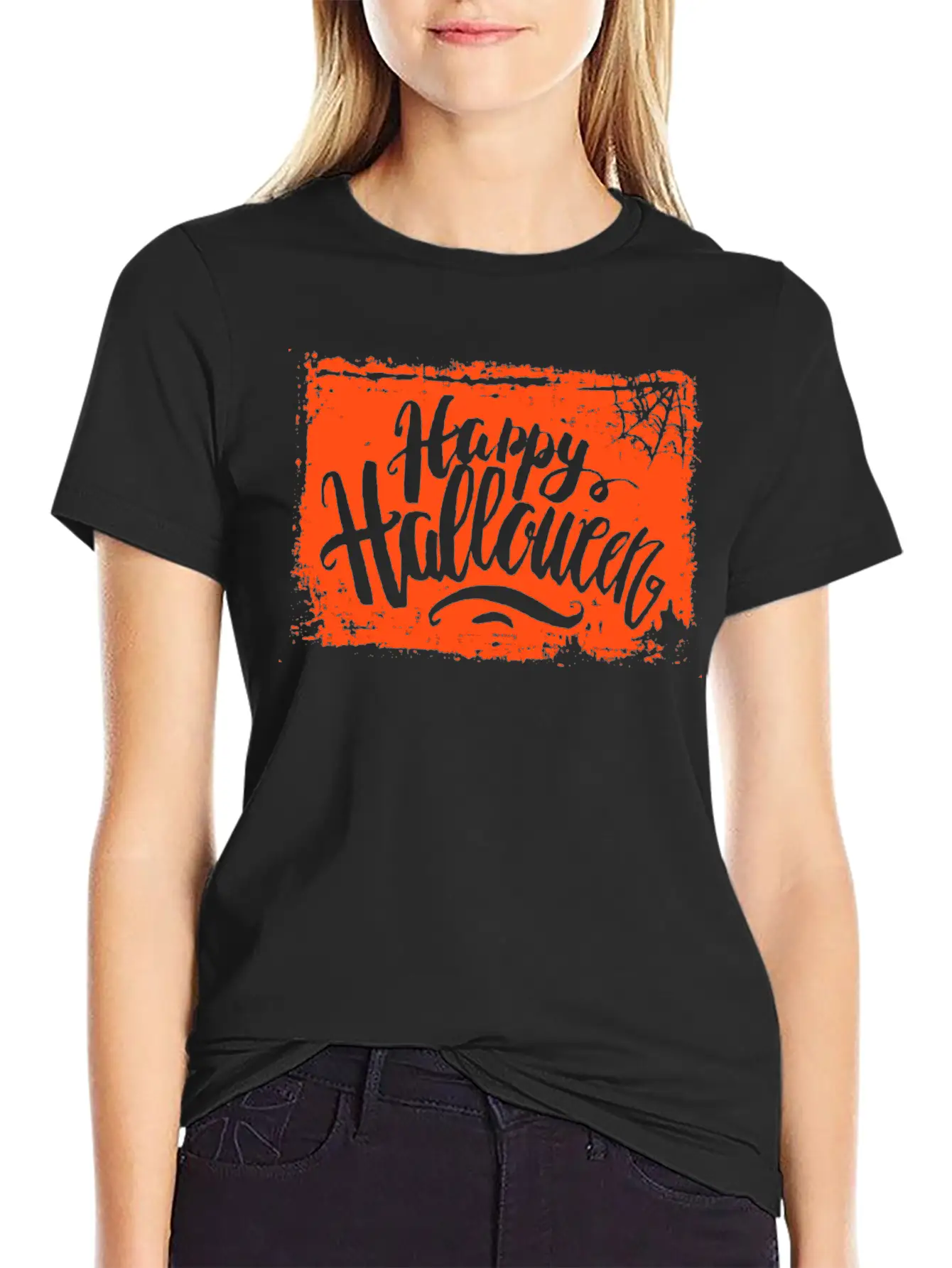 Spooky Grunge Happy Halloween Stylish Everyday T-Shirt – Unisex Basic Cotton Tee