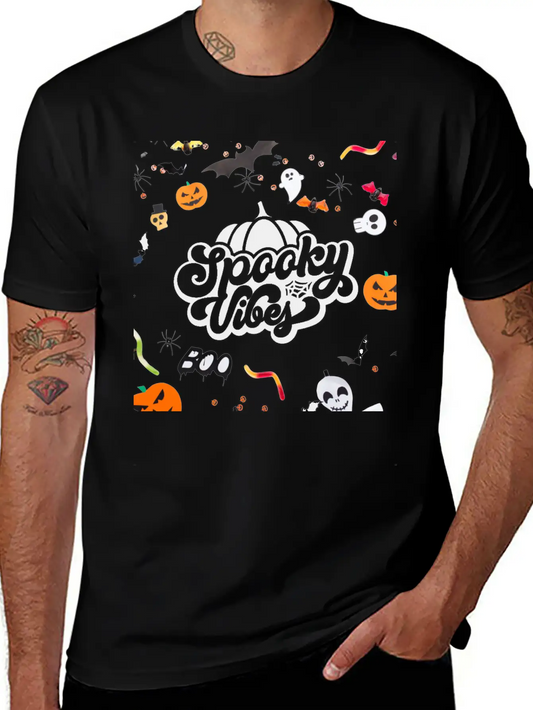Spooky Vibes Halloween Time Essential Unisex Summer Tee – Soft Cotton Casual Fit