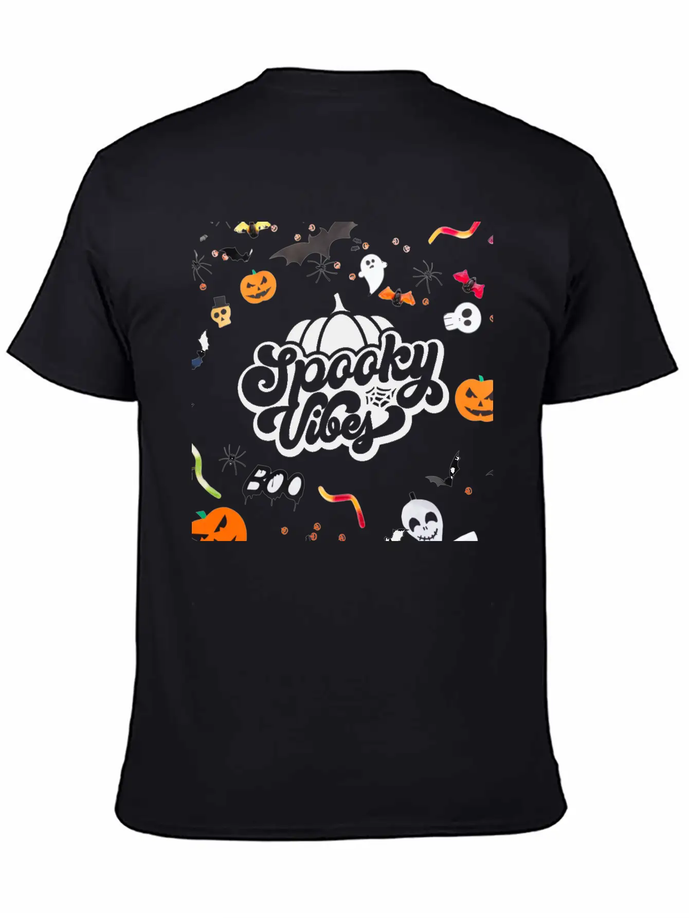 Spooky Vibes Halloween Time Essential Unisex Summer Tee – Soft Cotton Casual Fit