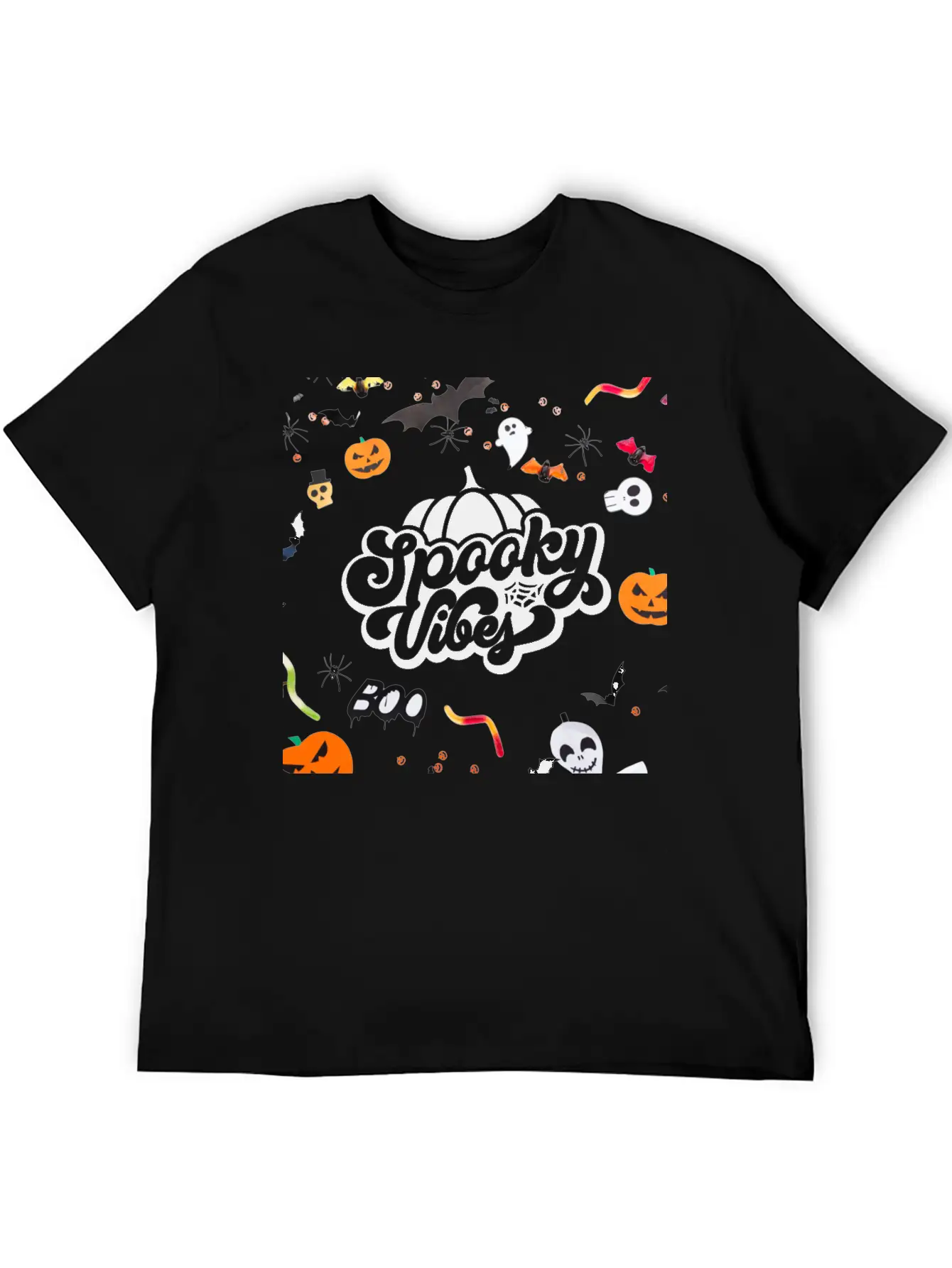 Spooky Vibes Halloween Time Essential Unisex Summer Tee – Soft Cotton Casual Fit
