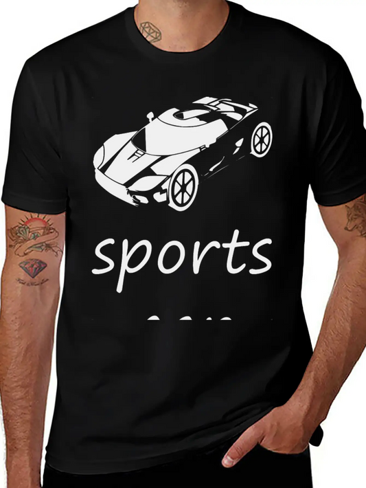 Sports Car Comfortable Minimalist Graphic Tee – Summer Style Essential